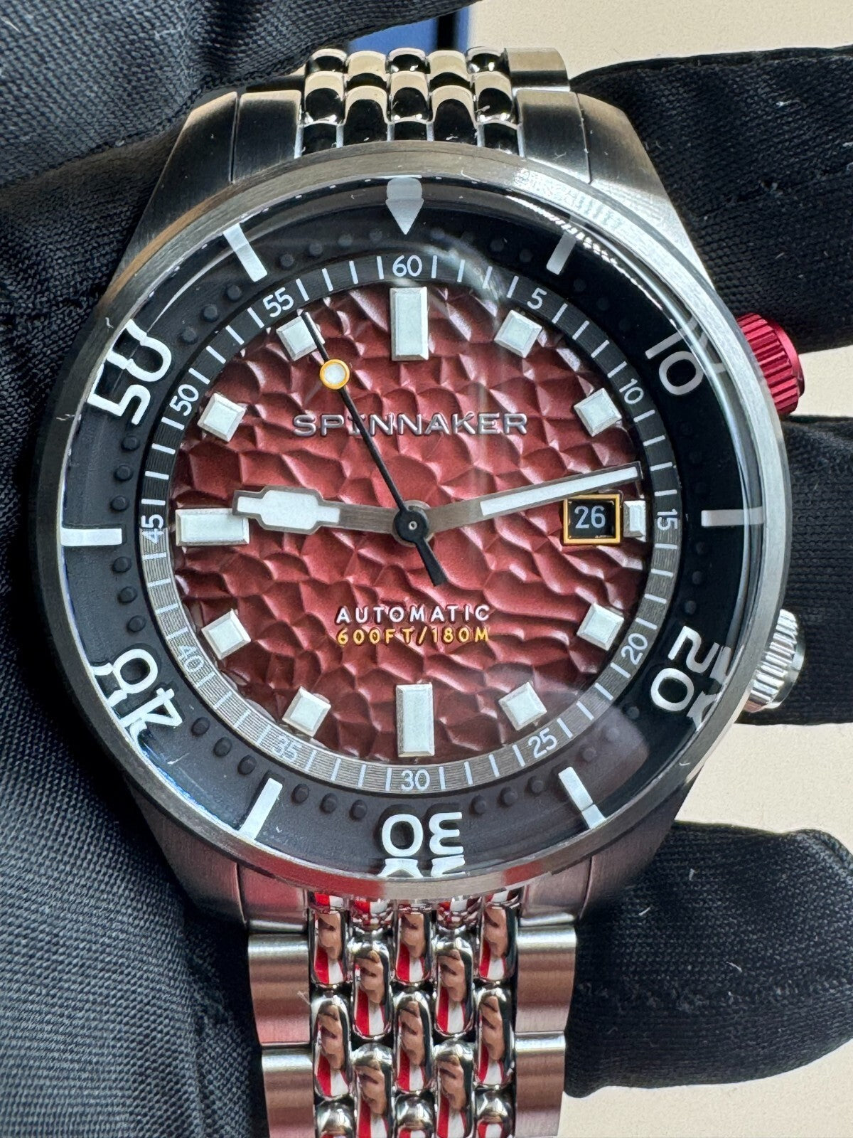 Spinnaker Bradner Automatic Red / Stainless Steel Red Dial Wristwatch SP-5062-99