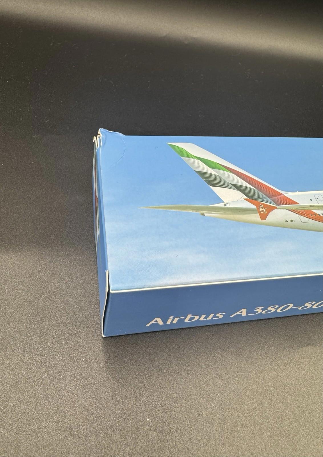 Emirates Airbus A380-800 1:250 Model Plane 2026 UAE Tailfin NEW Box See Conditio