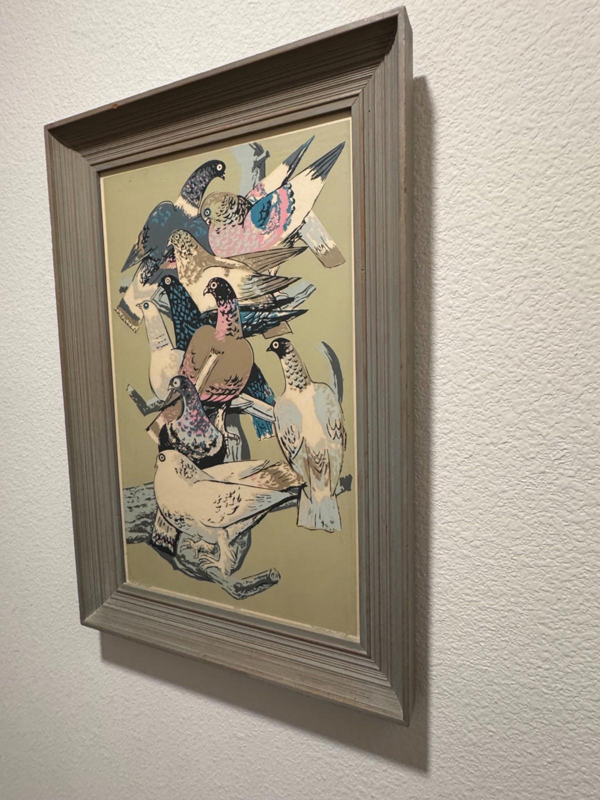 Millard Sheets Startled Birds Serigraph Print 3/370 Signed