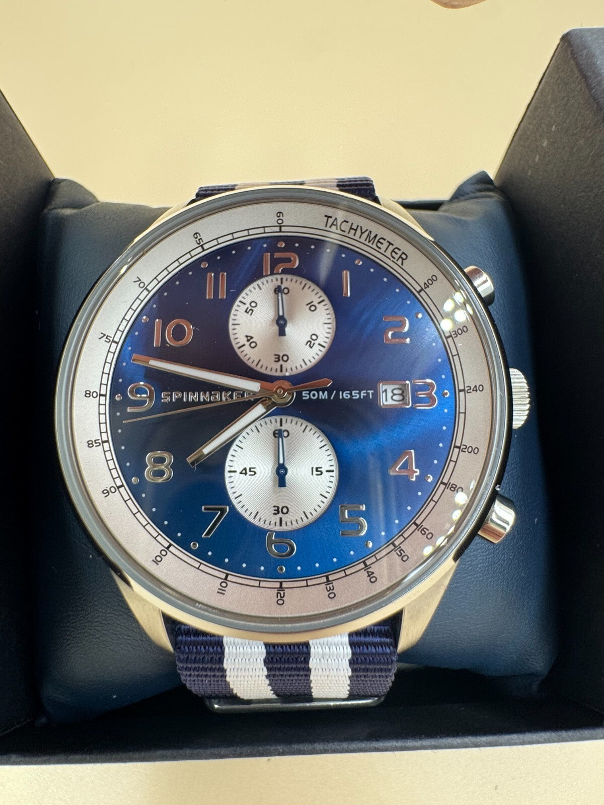 Spinnaker Maritime 44mm Men's Watch SP-5050-02 - Very Rare Nylon Strap Great Con