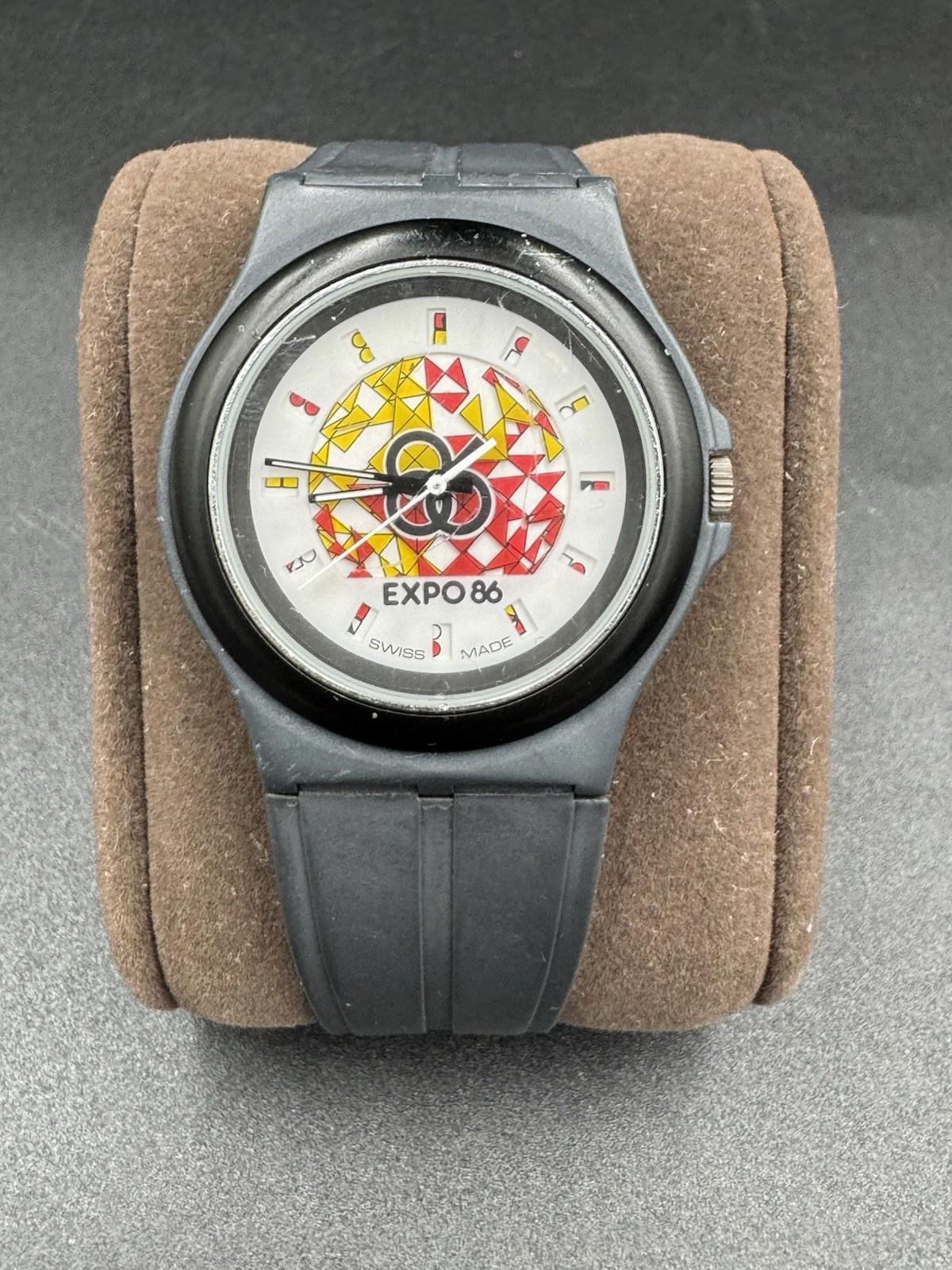 Swatch Expo 86 Quartz Vintage Men’s Watch - Needs Servicing , battery, and band