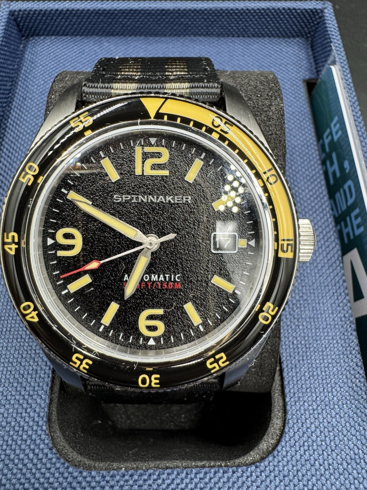 Spinnaker Fleuss Stainless Steel 43mm Japanese Automatic Wristwatch Black Dial M
