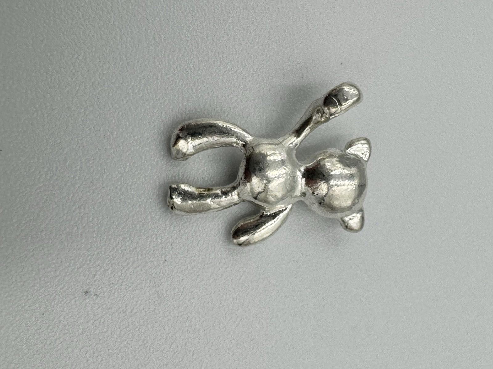Sterling Silver Teddy Bear Charm Pendant Kids Children .925