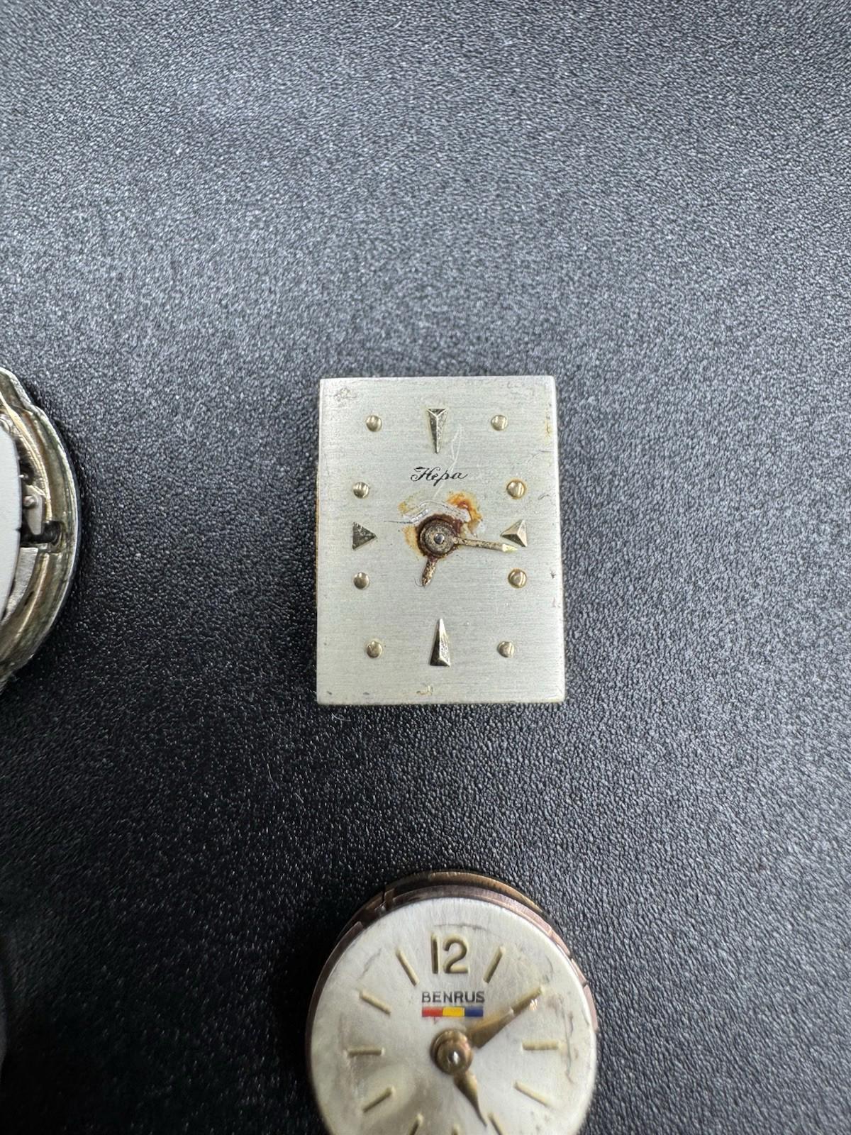 Watch Movements Lot of 4 Hamilton Benrus Riviera Hoga 17J