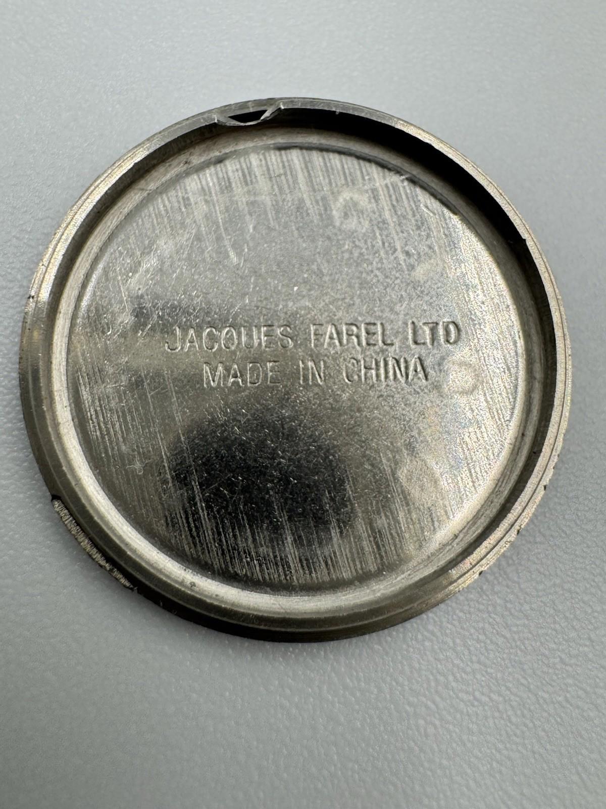 Jacques Farel Blue Gold Ladies Watch Japan Movement Leather