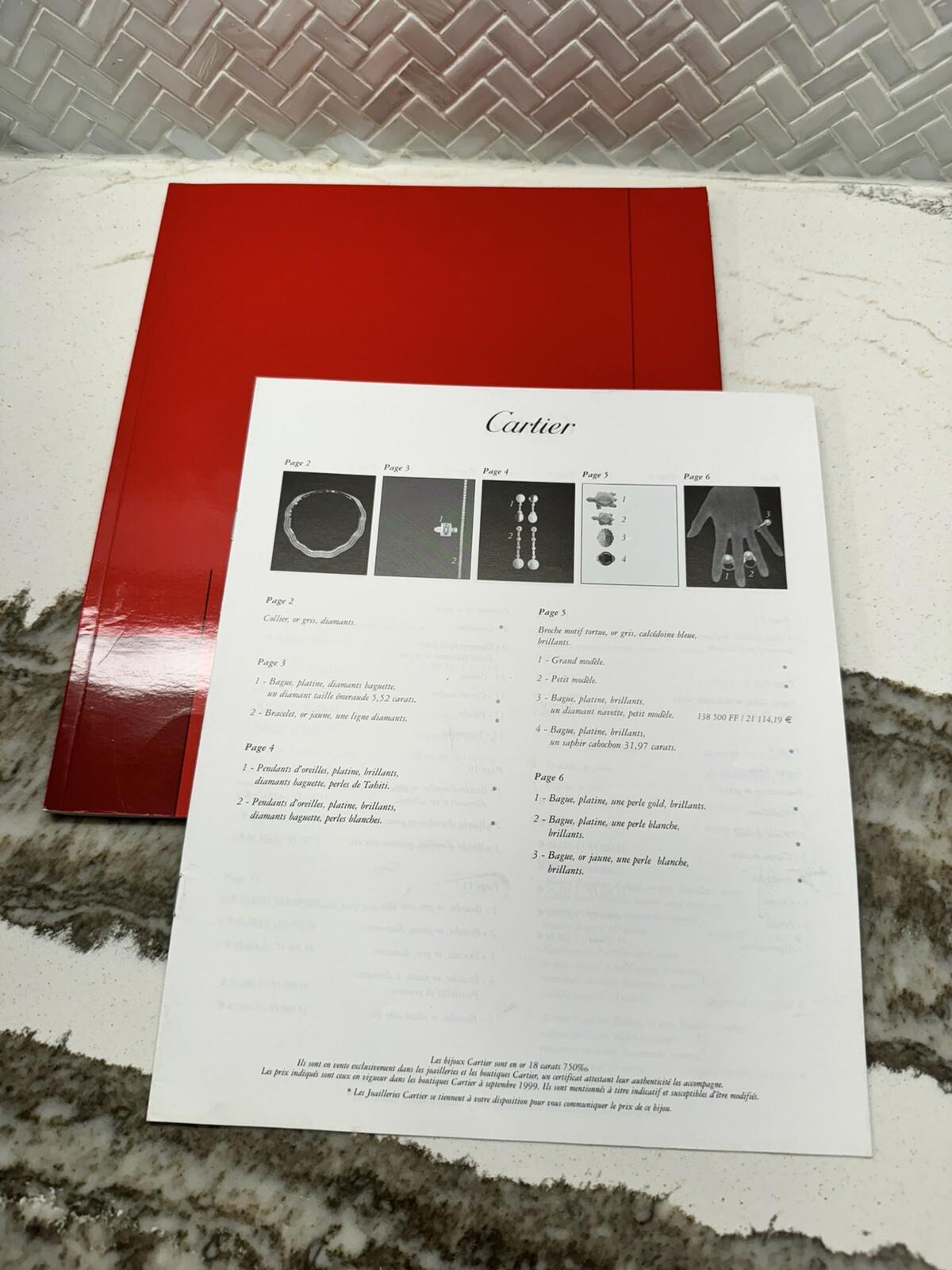 1999 Cartier Boutique Catalog Watches Jewelry Pens Purses