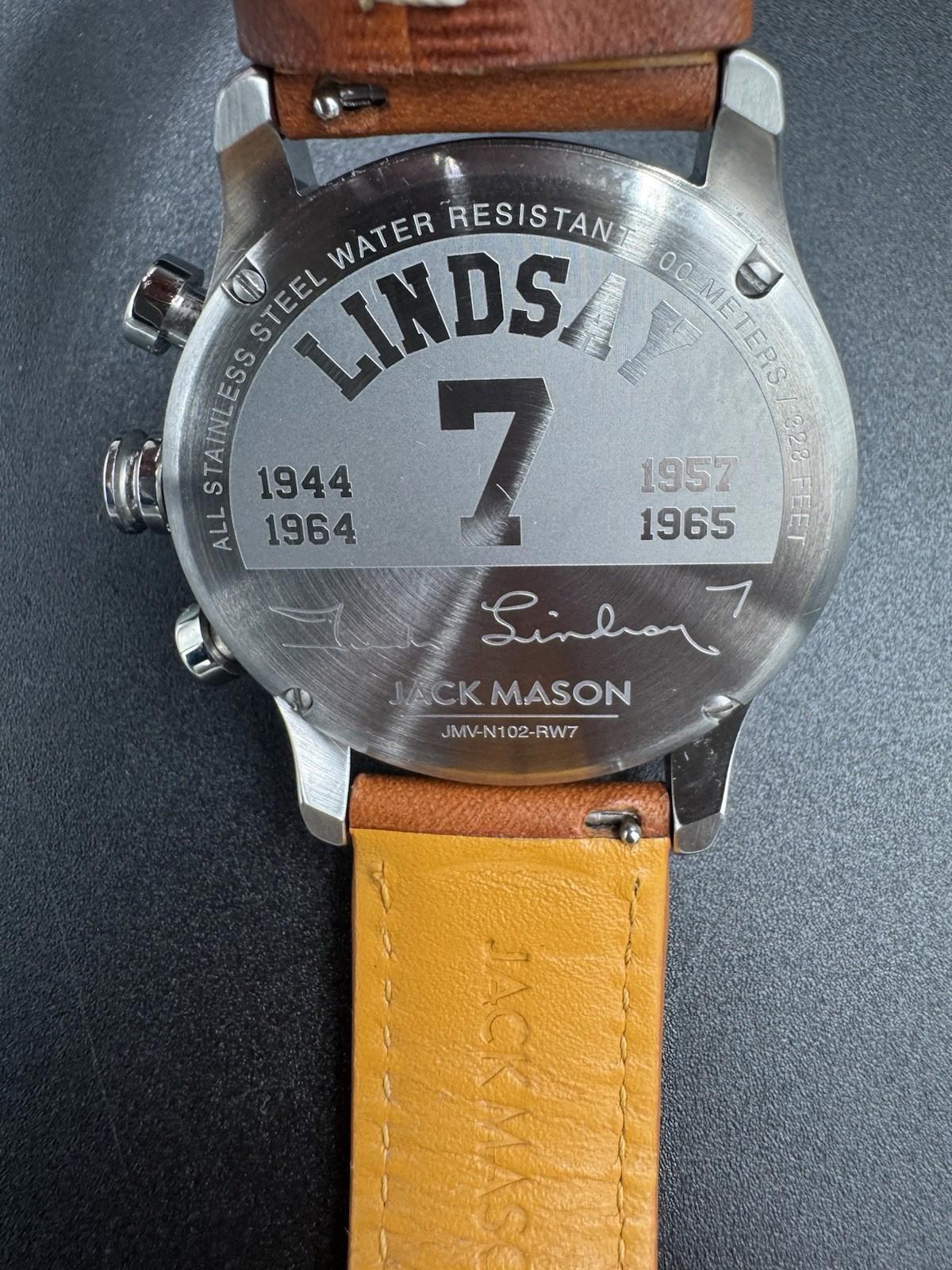 Jack Mason Ted Lindsay #7 Limited Edition Detroit Red Wings Chronograph Watch JM
