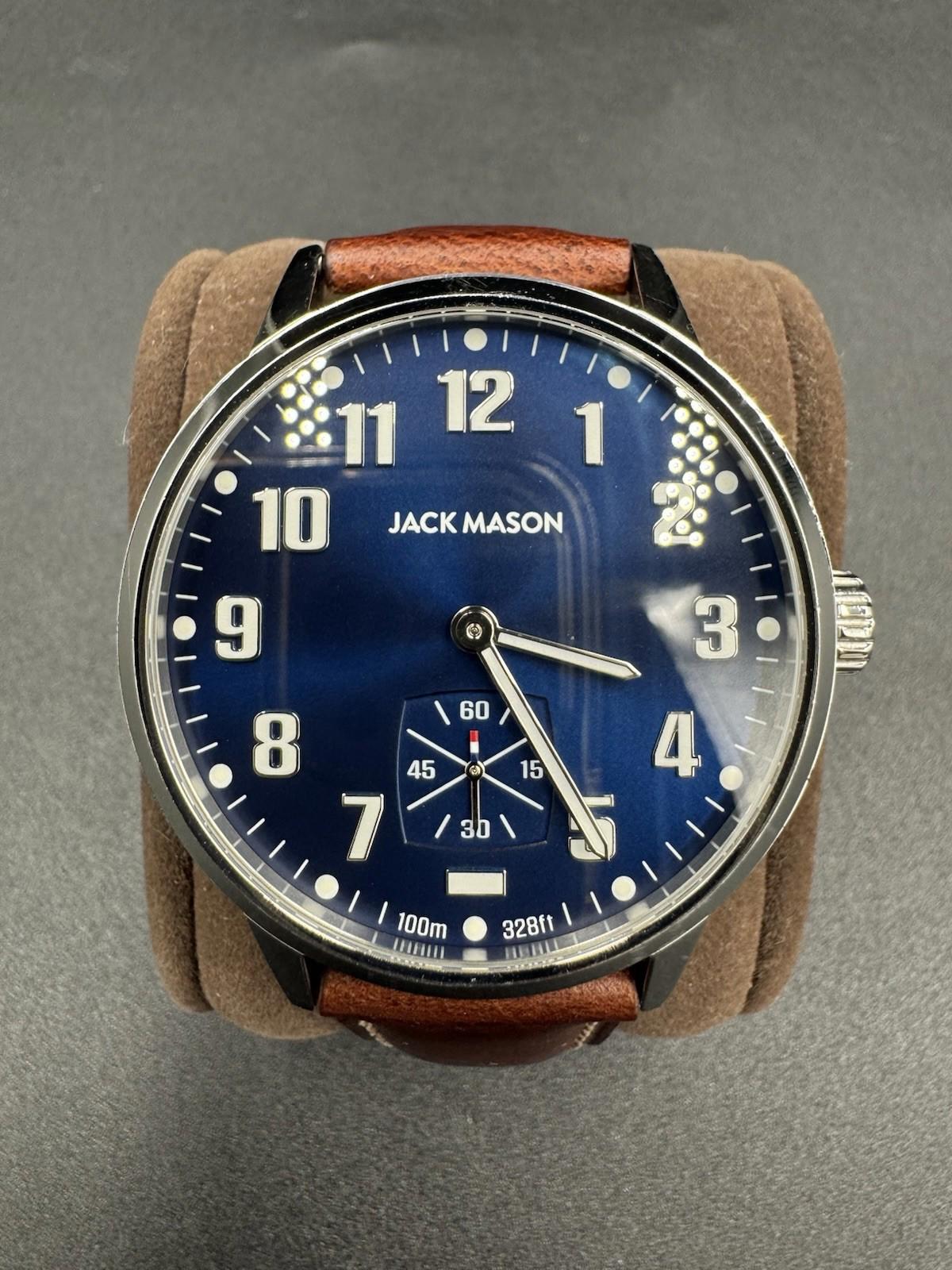 Jack Mason Field Sub Second Quartz 38mm Leather Strap - JM-F111-003 | Great Cond