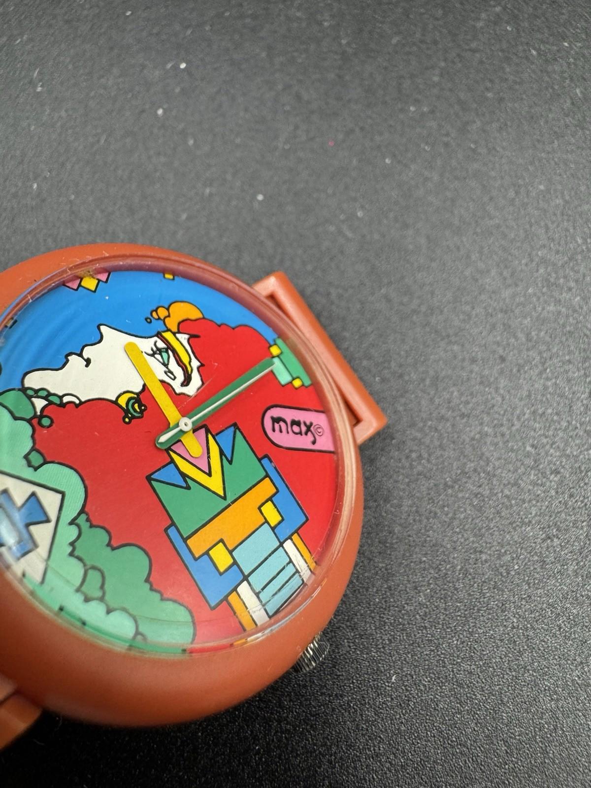 Vintage 1988 PETER MAX Wrist Watch Rare ! Collector’s Piece SAVE THE RAINFOREST