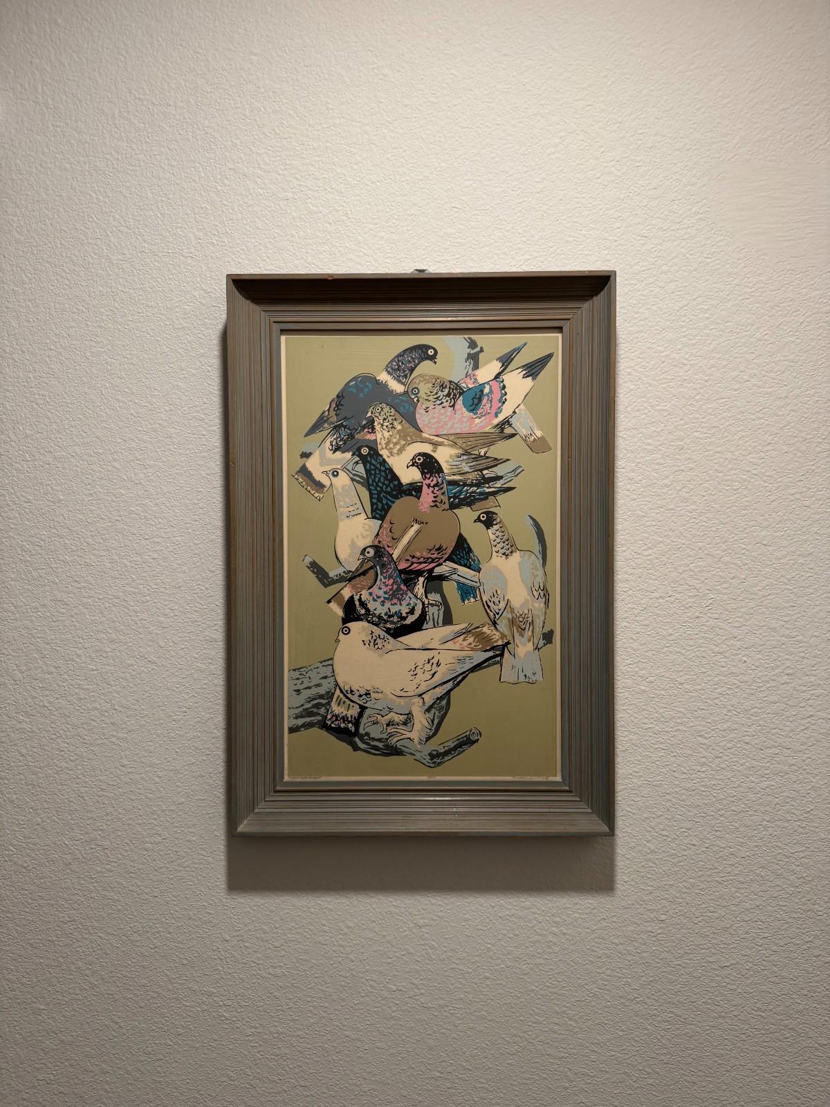 Millard Sheets Startled Birds Serigraph Print 3/370 Signed