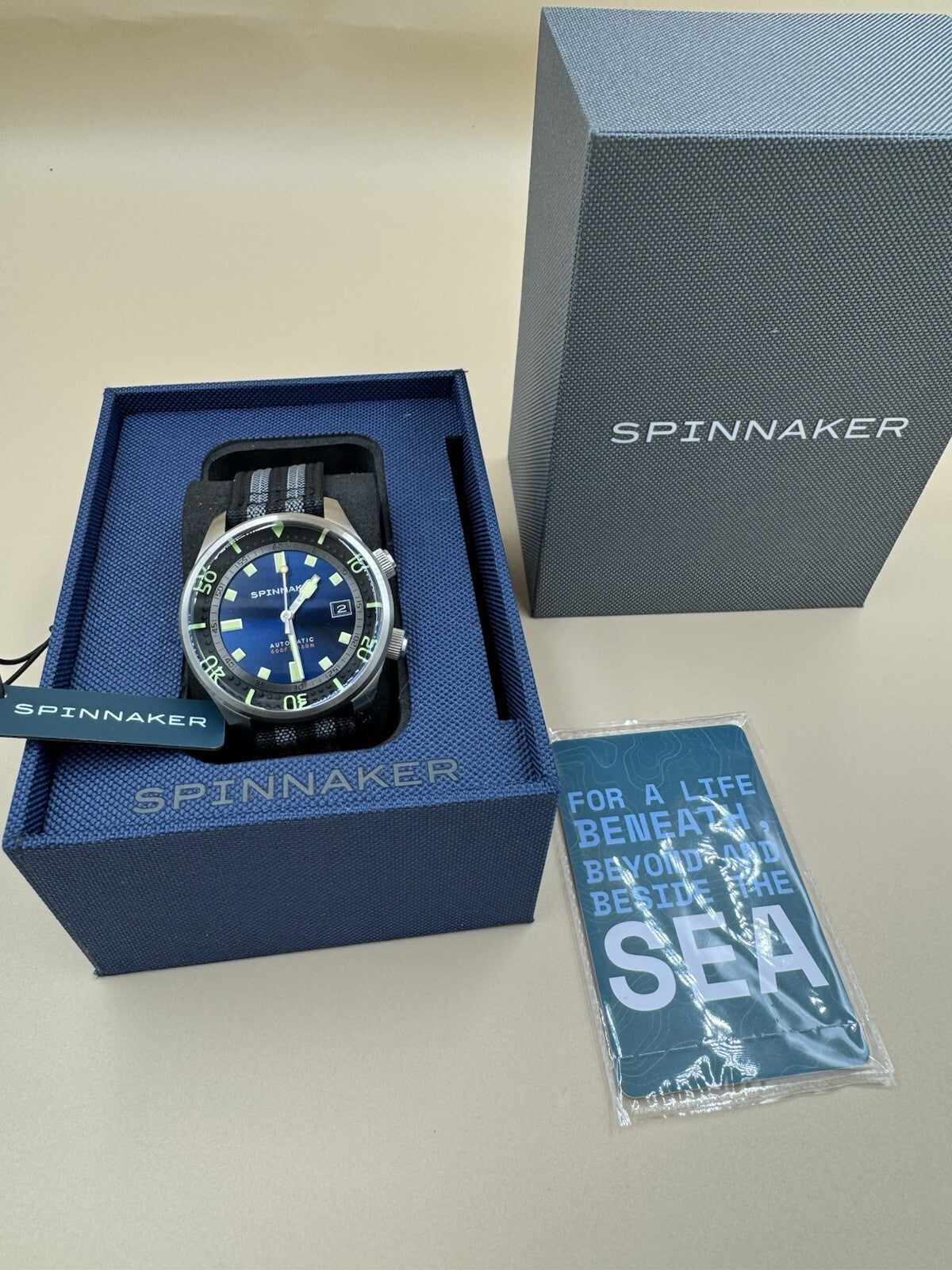 Spinnaker Bradner Stainless Steel Case Blue Dial Men's Watch SP-5062 Very Good C
