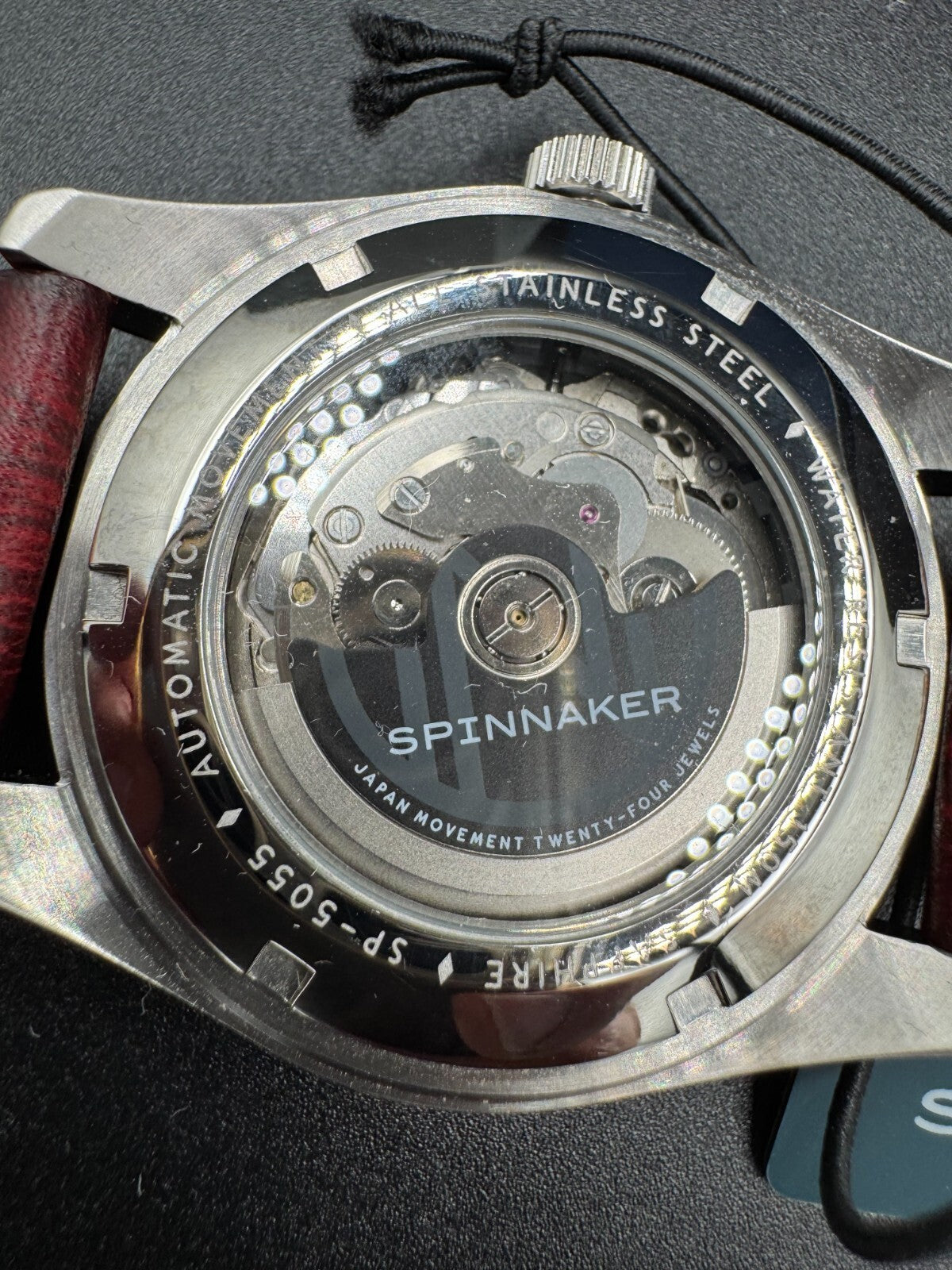 Spinnaker SP-5055-07 Automatic Diver 41mm Red Dial Sapphire 150m Red Leather NM+
