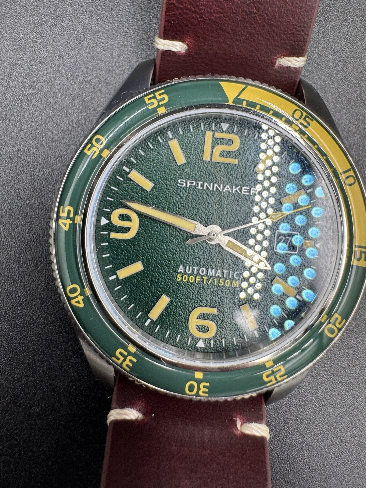 Spinnaker Fleuss Automatic Lagoon Green Dial Stainless Steel Case Men's Watch NM