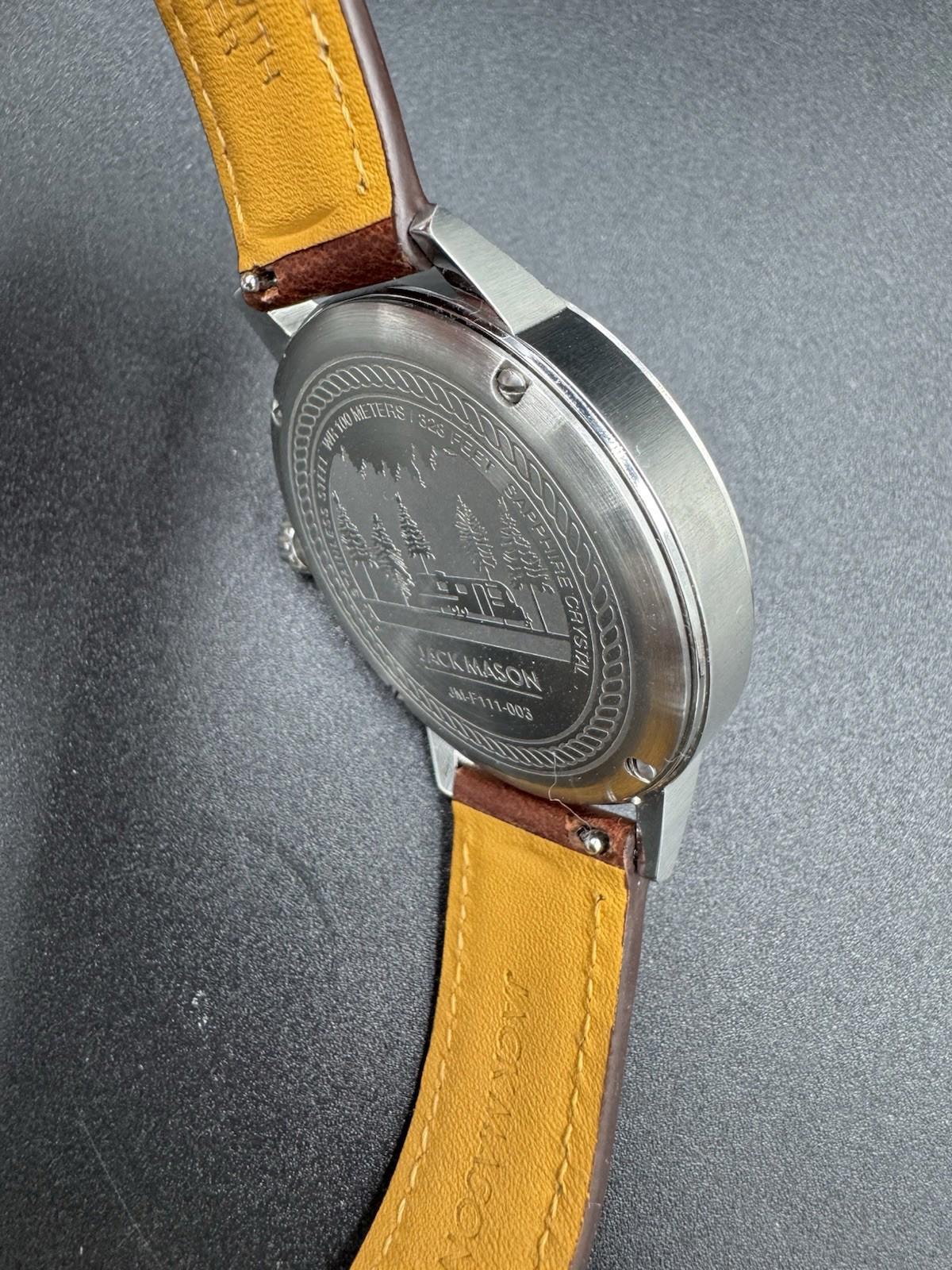 Jack Mason Field Sub Second Quartz 38mm Leather Strap - JM-F111-003 | Great Cond