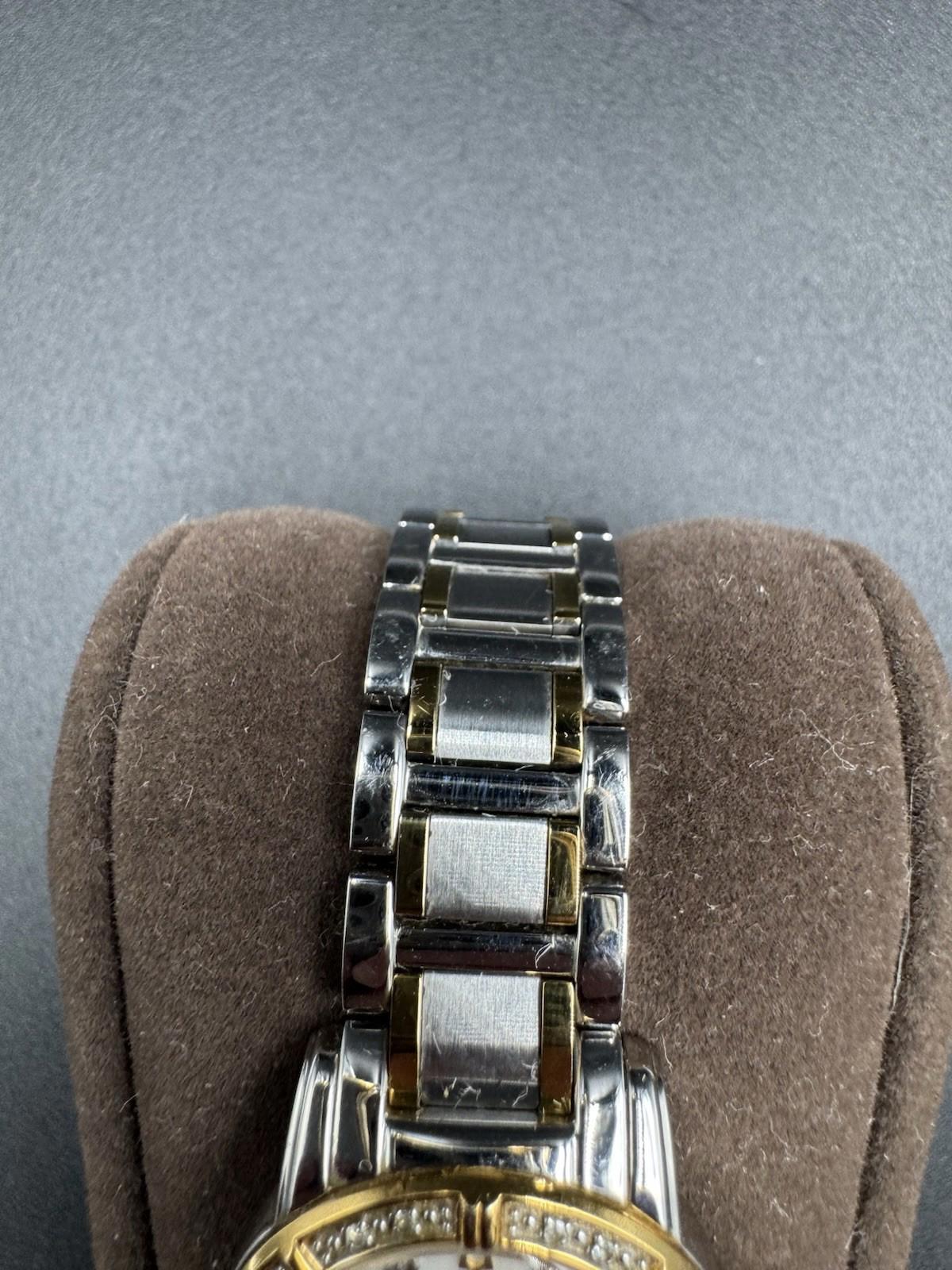 Bulova Watch Women 26mm Silver Gold Tone 98R107 MOP Diamond with New Battery  VG