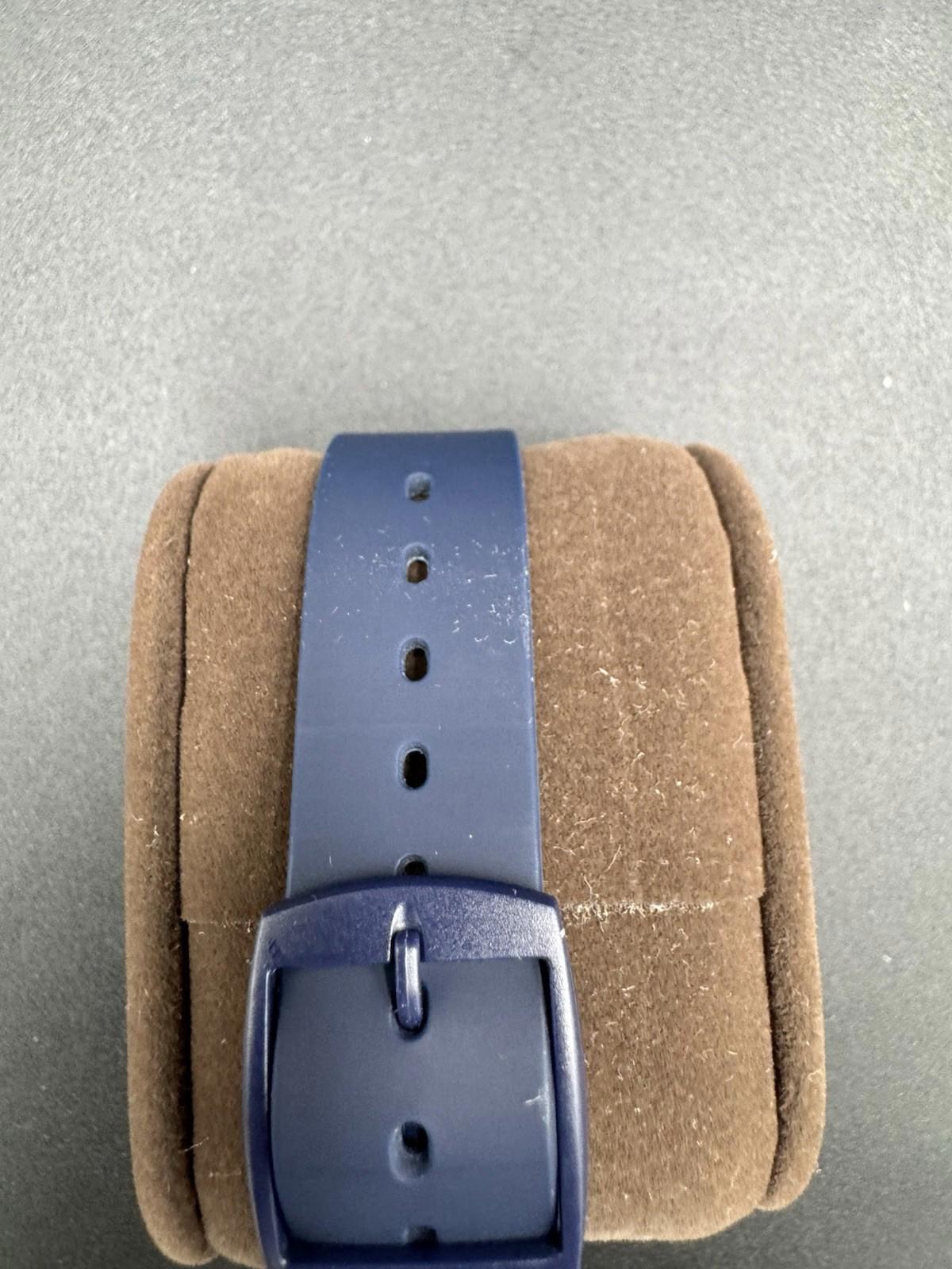 Swatch AG 2018 Blue Gent Quartz Watch New Battery Running Excellent Condition NM