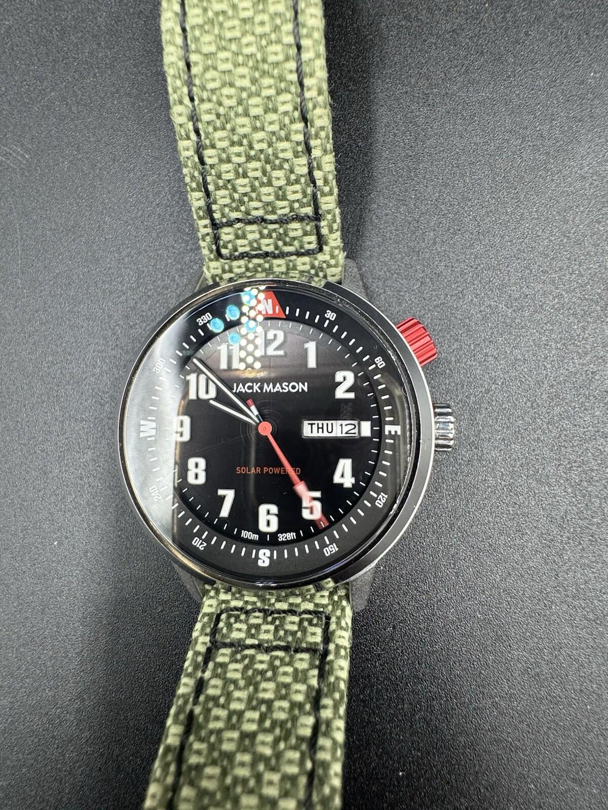 Jack Mason Solar Watch JM-F111-001 Siler Color Men's Recycled Material 100 meter