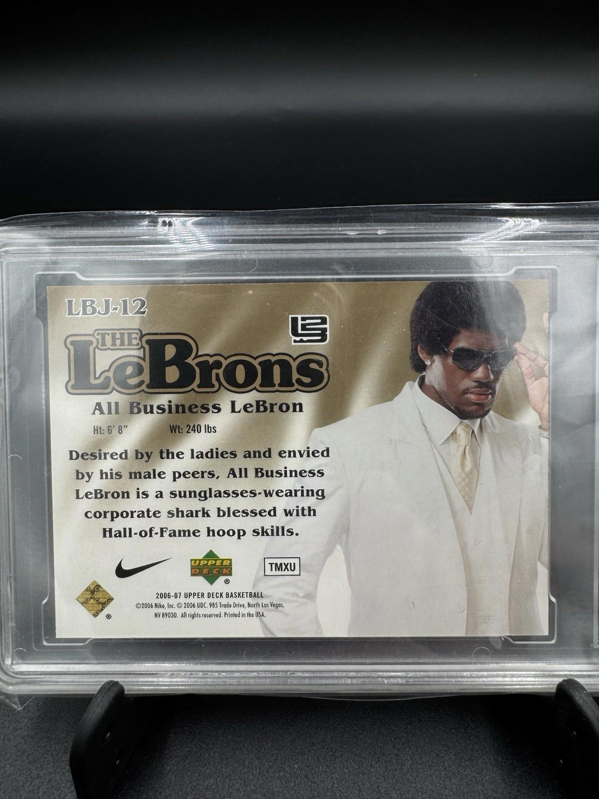 2006 Upper Deck The LeBrons LeBron James All Business White Suit #LBJ12 BCG 10