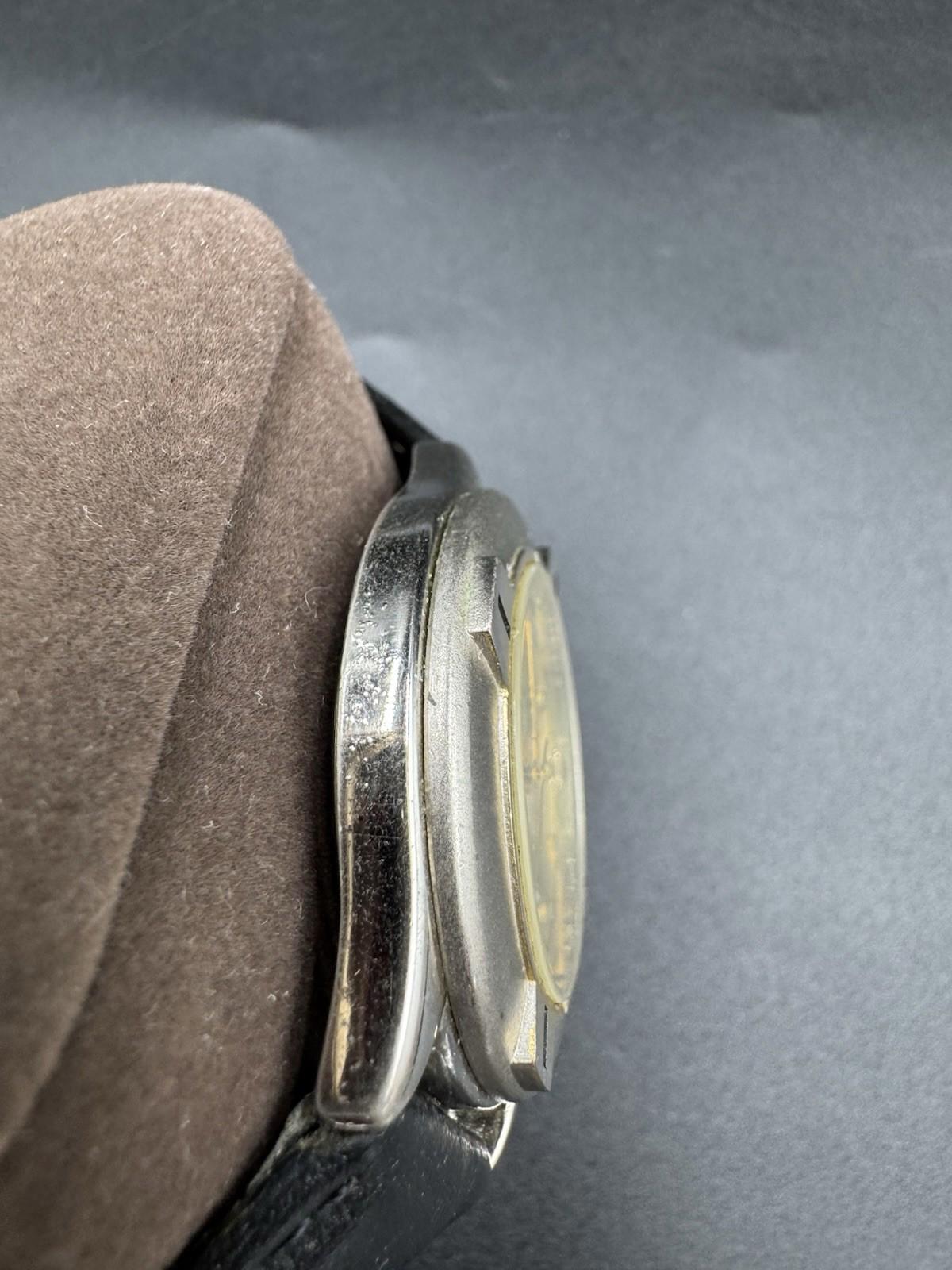 Vintage Galaxie by Elgin Quartz Two Tone Men's Wristwatch GE213 New Battery VG+