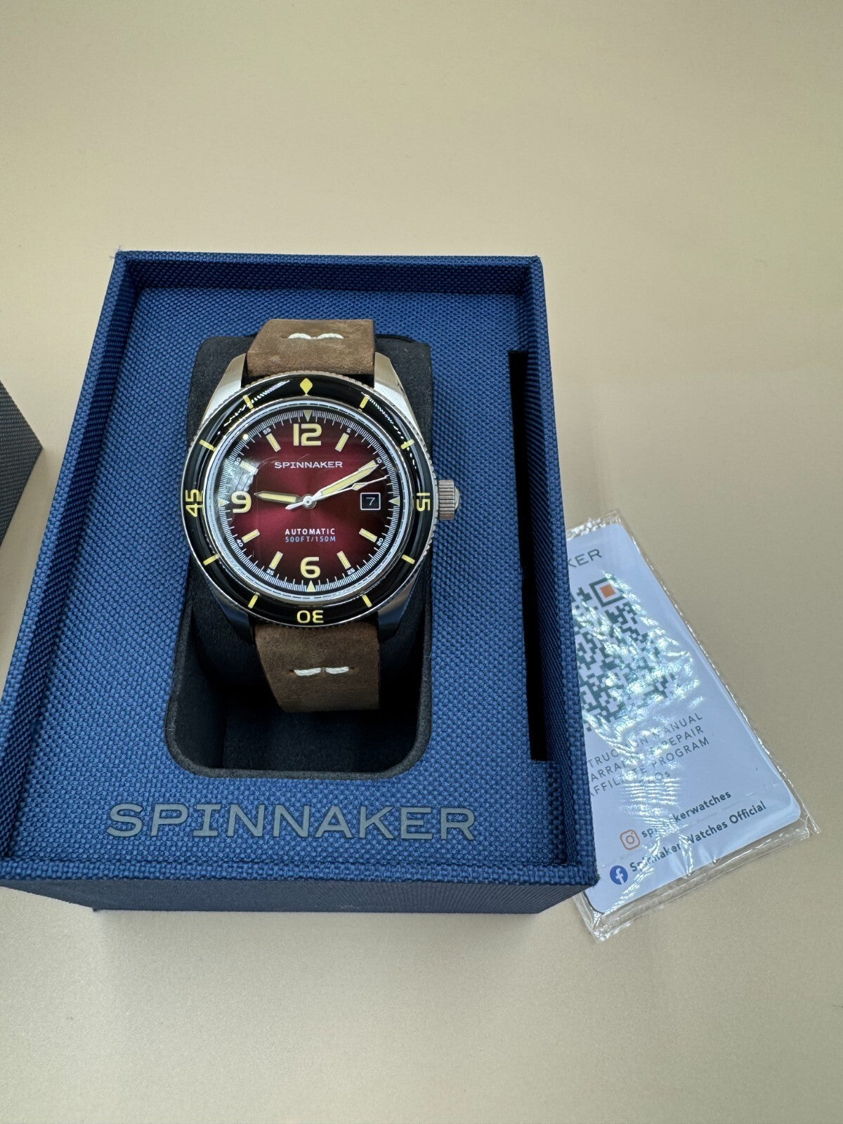 Spinnaker Fleuss Automatic Red Dial Stainless Steel Mens Watch SP-5055-07 - New