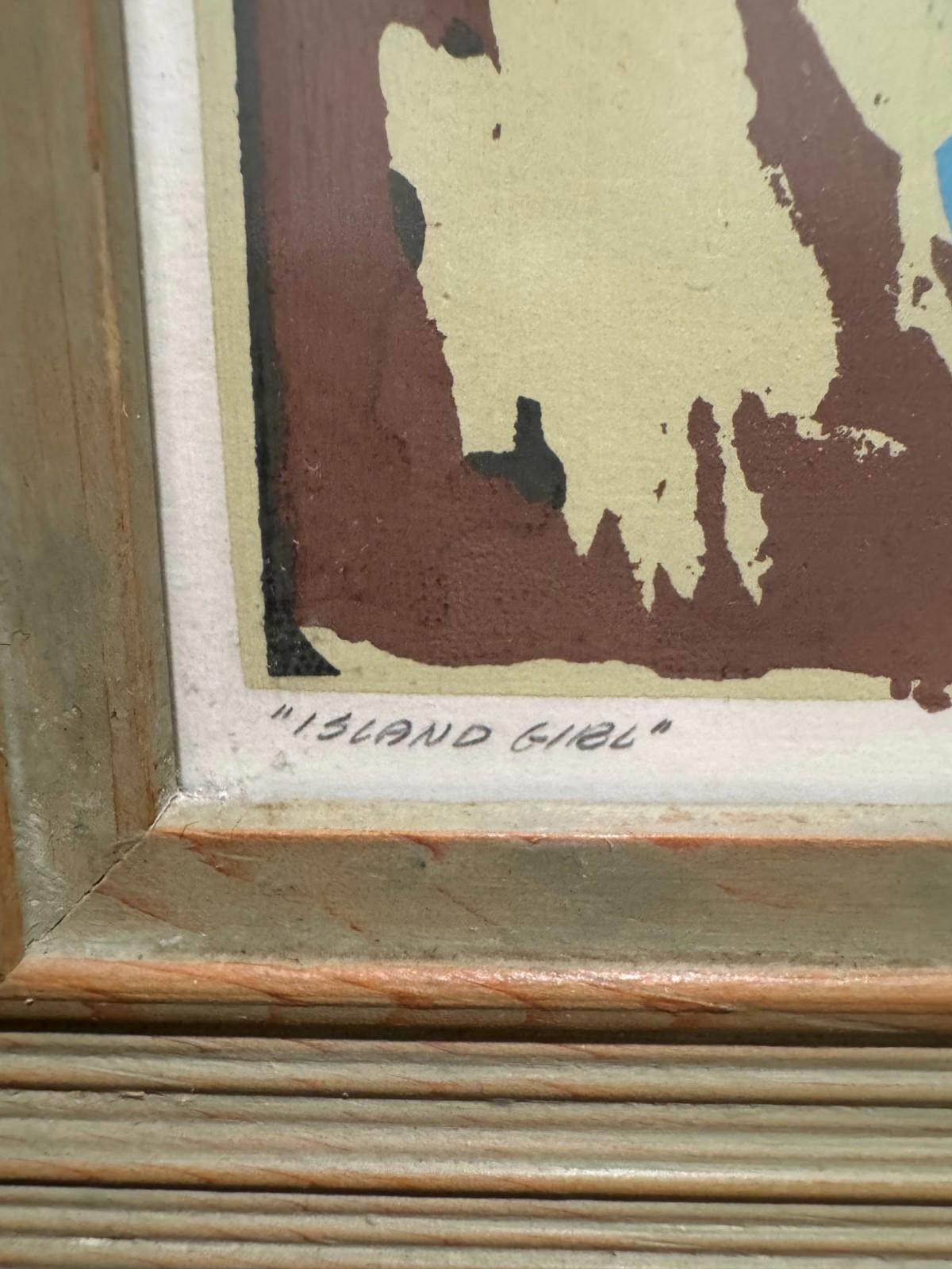 Millard Sheets Island Girl Serigraph Print 3/170 Double Sign