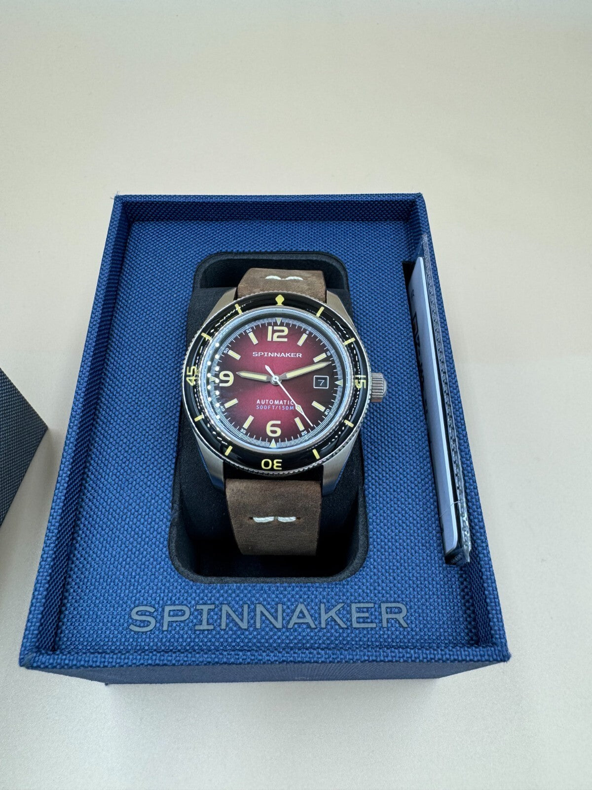 Spinnaker Fleuss Automatic Red Dial Stainless Steel Mens Watch SP-5055-07 - New