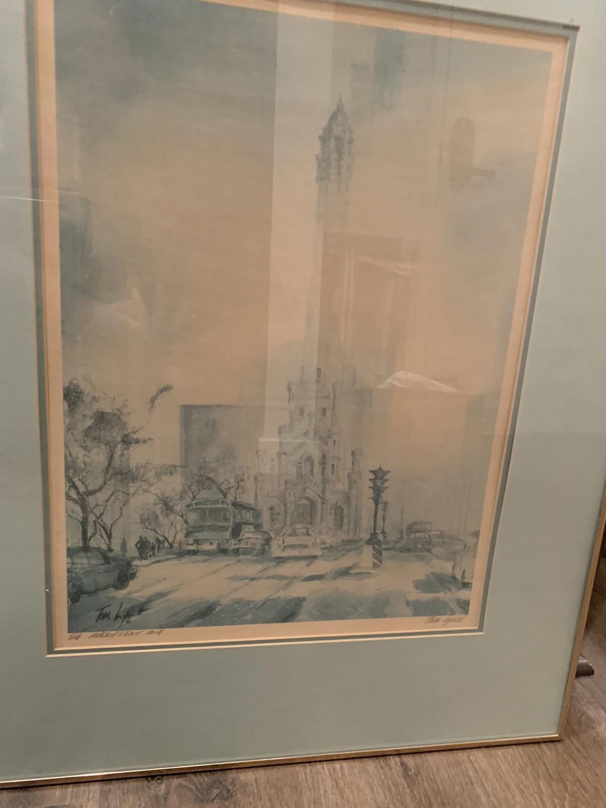 Tom Lynch Framed & Dbl. Matted The Magnificent Mile Chicago