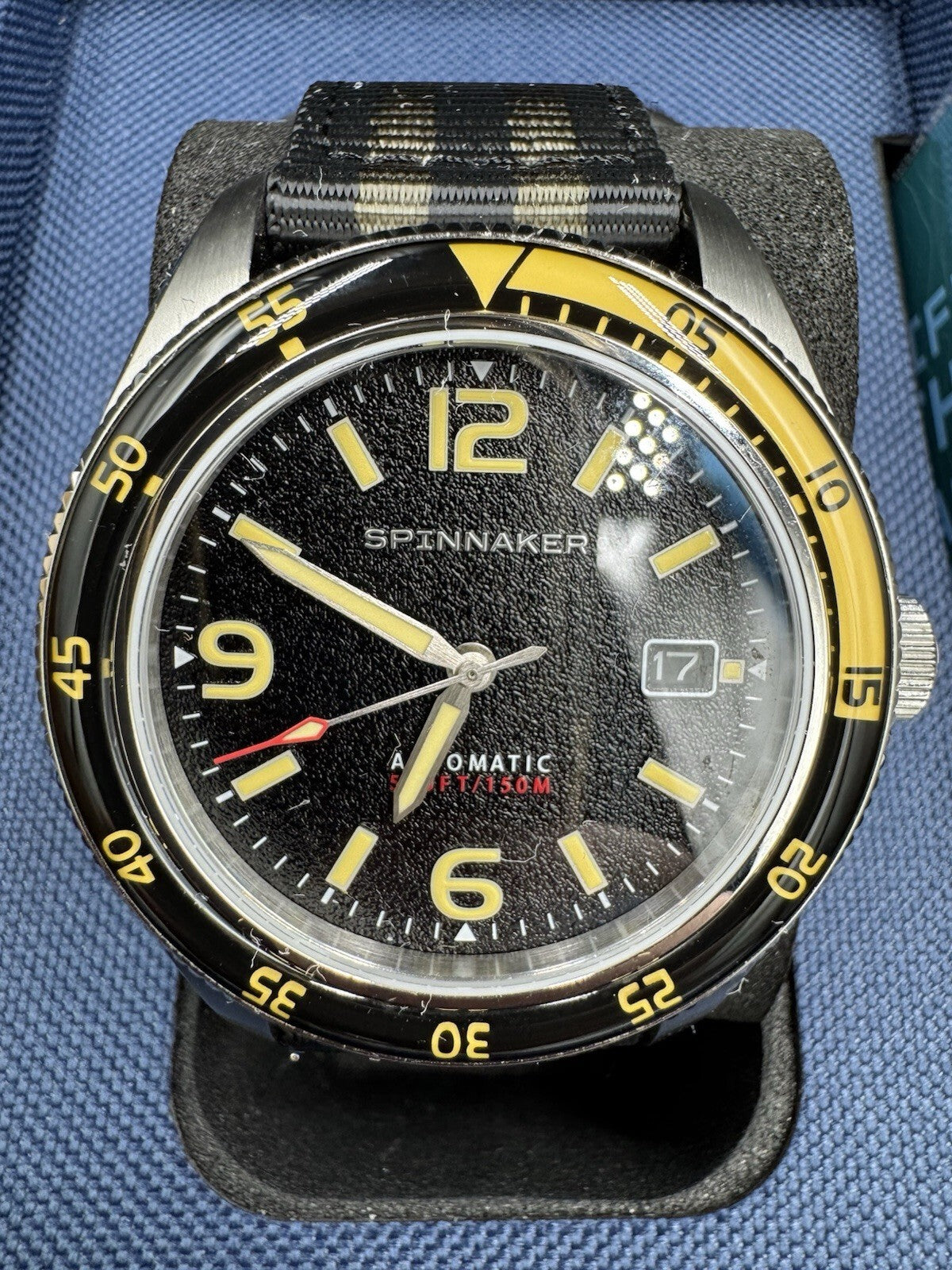 Spinnaker Fleuss Stainless Steel 43mm Japanese Automatic Wristwatch Black Dial M