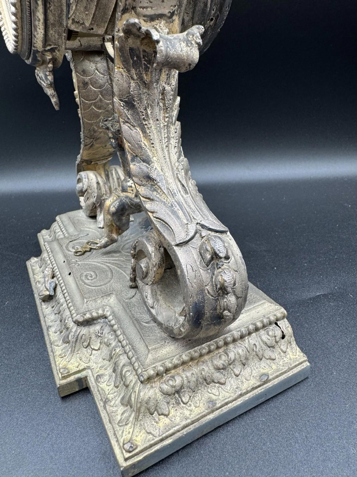 Antique Eugène Farcot Swinging Cherub Mystery Clock French