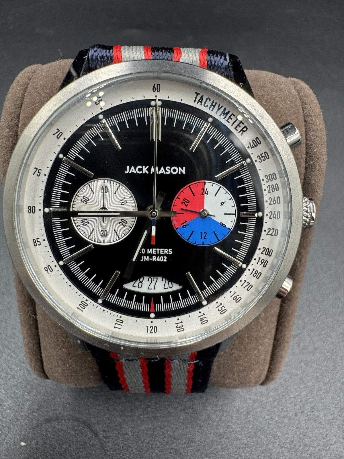 Exquisite JACK MASON "57" Racing Chronograph Quartz Men's Watch JM-R402-003 Nylo