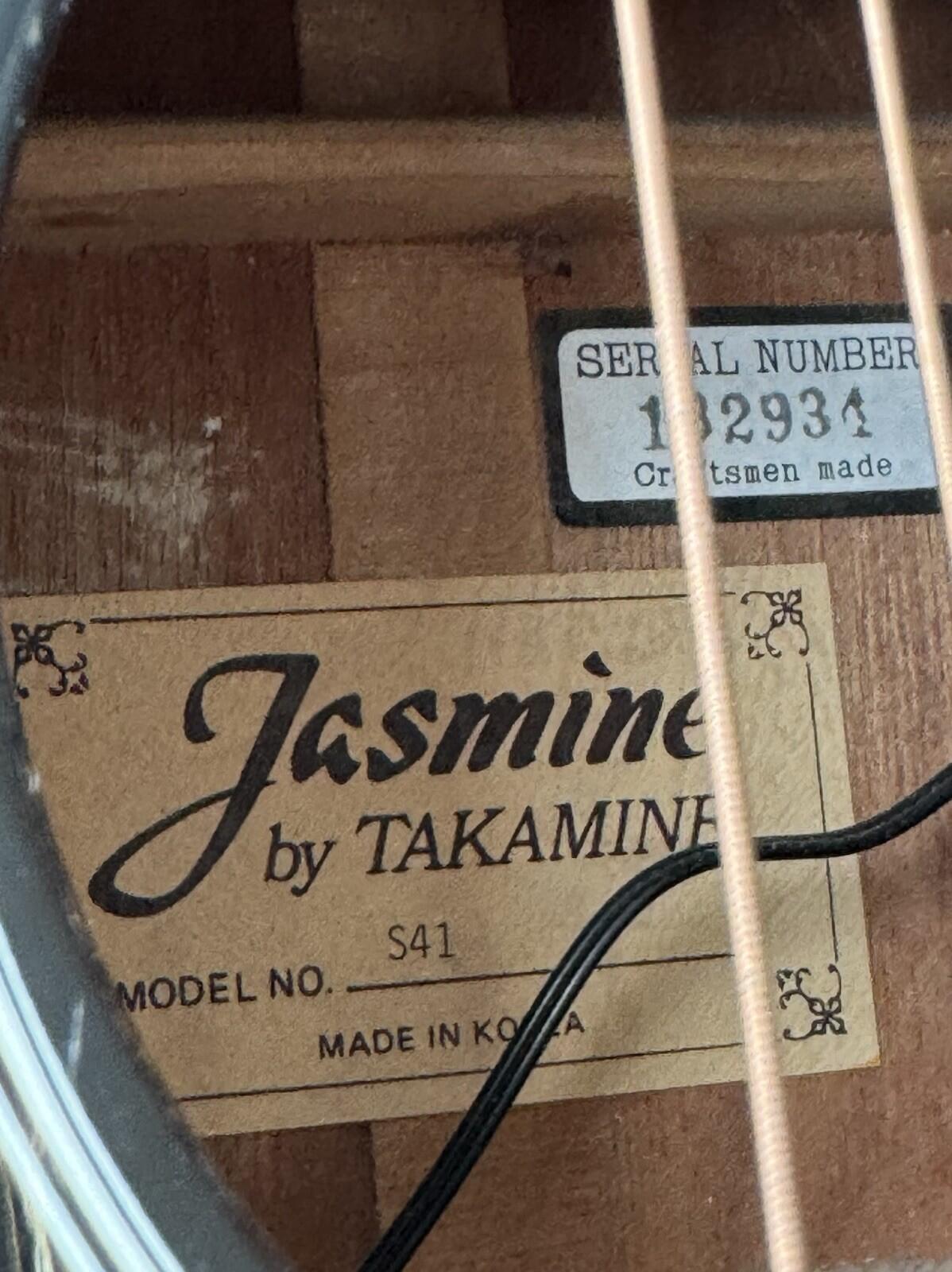 Jasmine by Takamine S41 Black Dreadnought Acoustic Guitar - Chris Hager Estate G