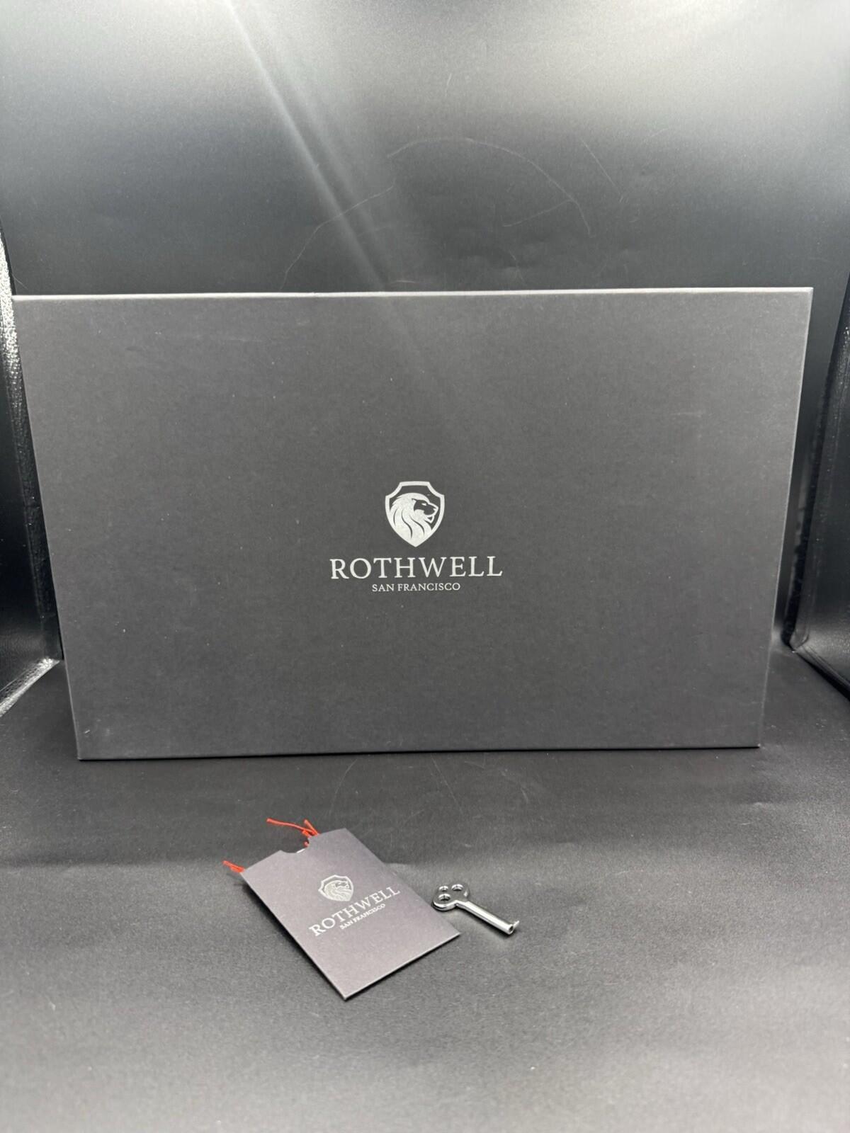 ROTHWELL 12 Slot Leather Watch Box - Luxury Case 12 - Tan / Brown - Near Mint Co