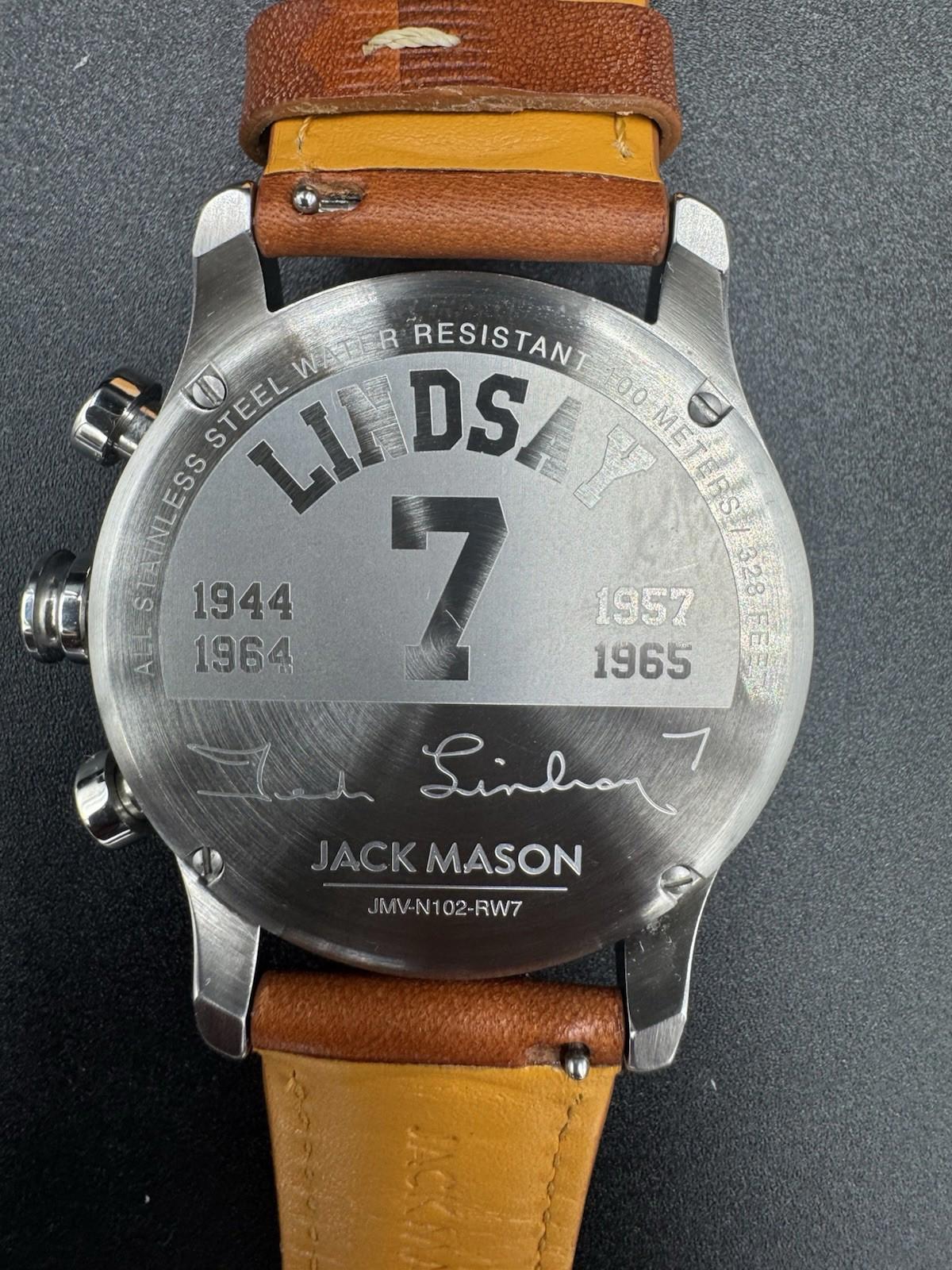 Jack Mason Ted Lindsay #7 Limited Edition Detroit Red Wings Chronograph Watch JM