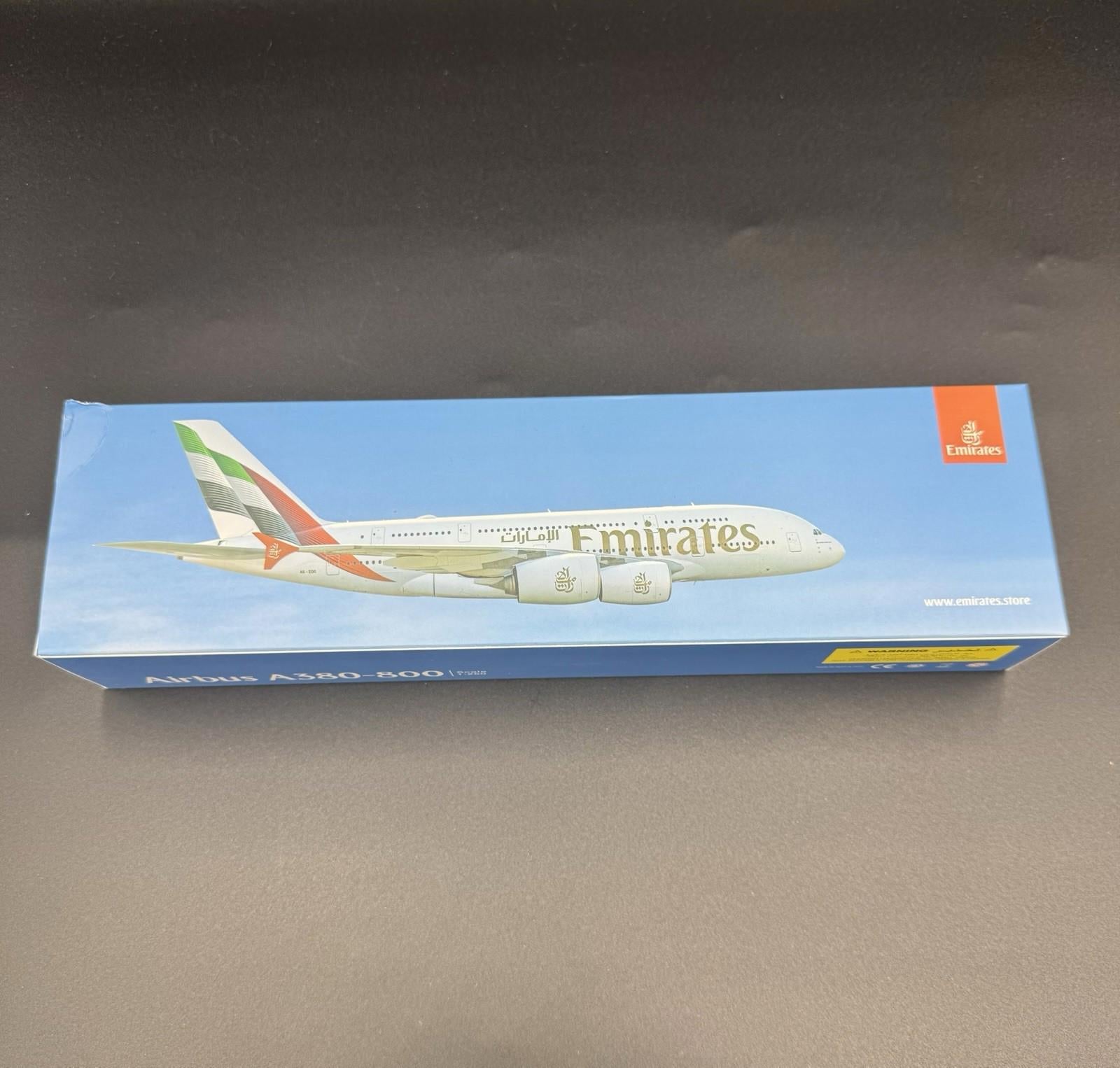 Emirates Airbus A380-800 1:250 Model Plane 2026 UAE Tailfin NEW Box See Conditio