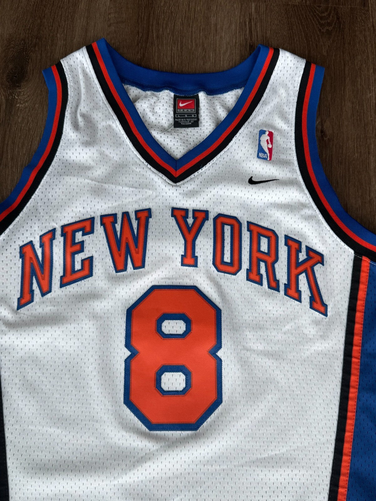 Vintage Nike Latrell Sprewell ‘Swingman’ White Jersey L New York Knicks Number 8