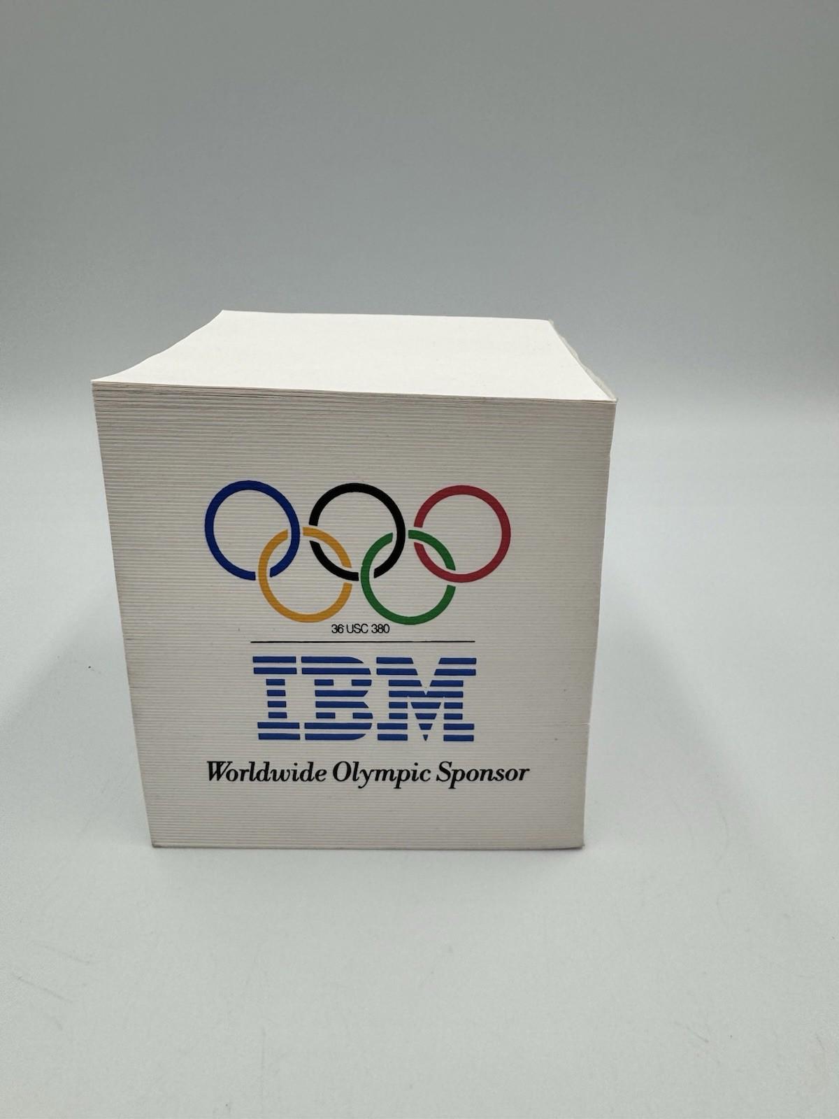 IBM Olympic Worldwide Sponsor Memo Cube Notepad Squares