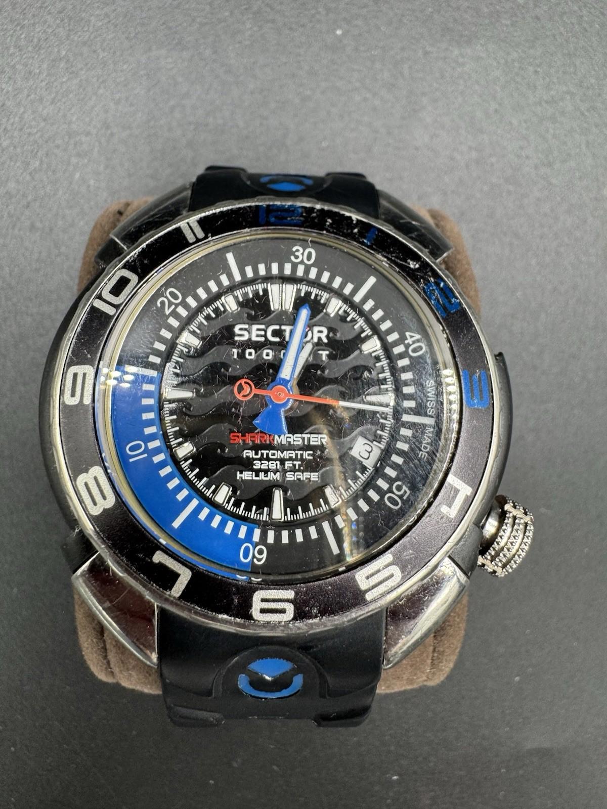 Sector Shark Master 1000 MT No Limits Diver ETA 25J Auto + 3281 FT. Helium Safe