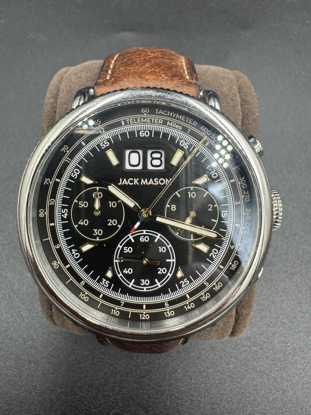 Jack Mason Watch - Avigator Multi-Scale JM-A602-001 Black Dial Sapphire Crystal
