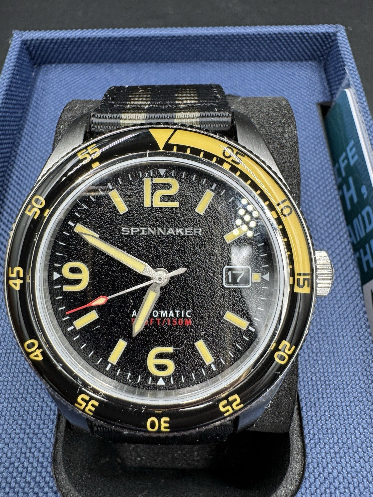 Spinnaker Fleuss Stainless Steel 43mm Japanese Automatic Wristwatch Black Dial M