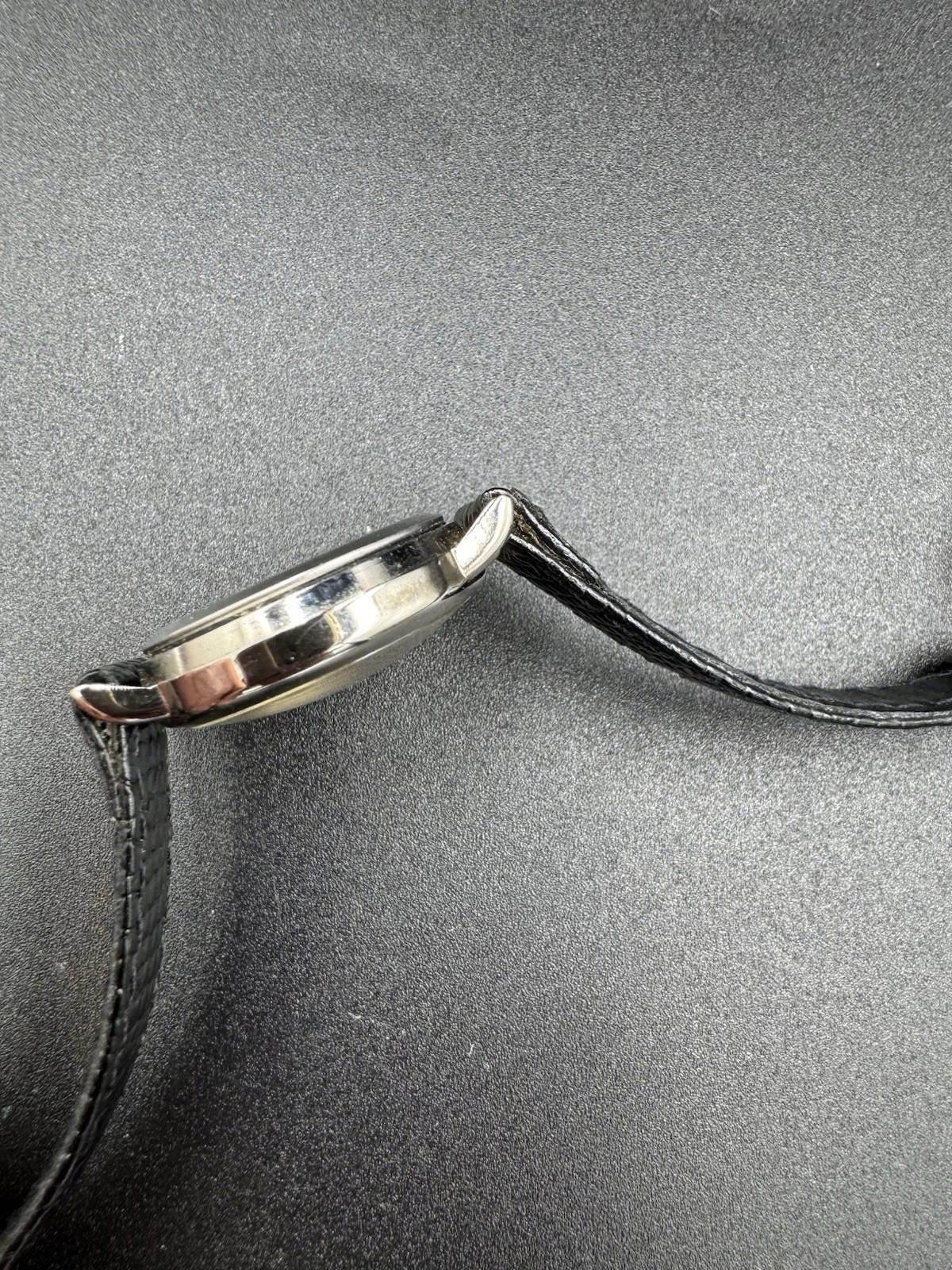 Vintage Collezio Ladies Quartz Watch Gold Dial Black Lizard Strap Japan Movement