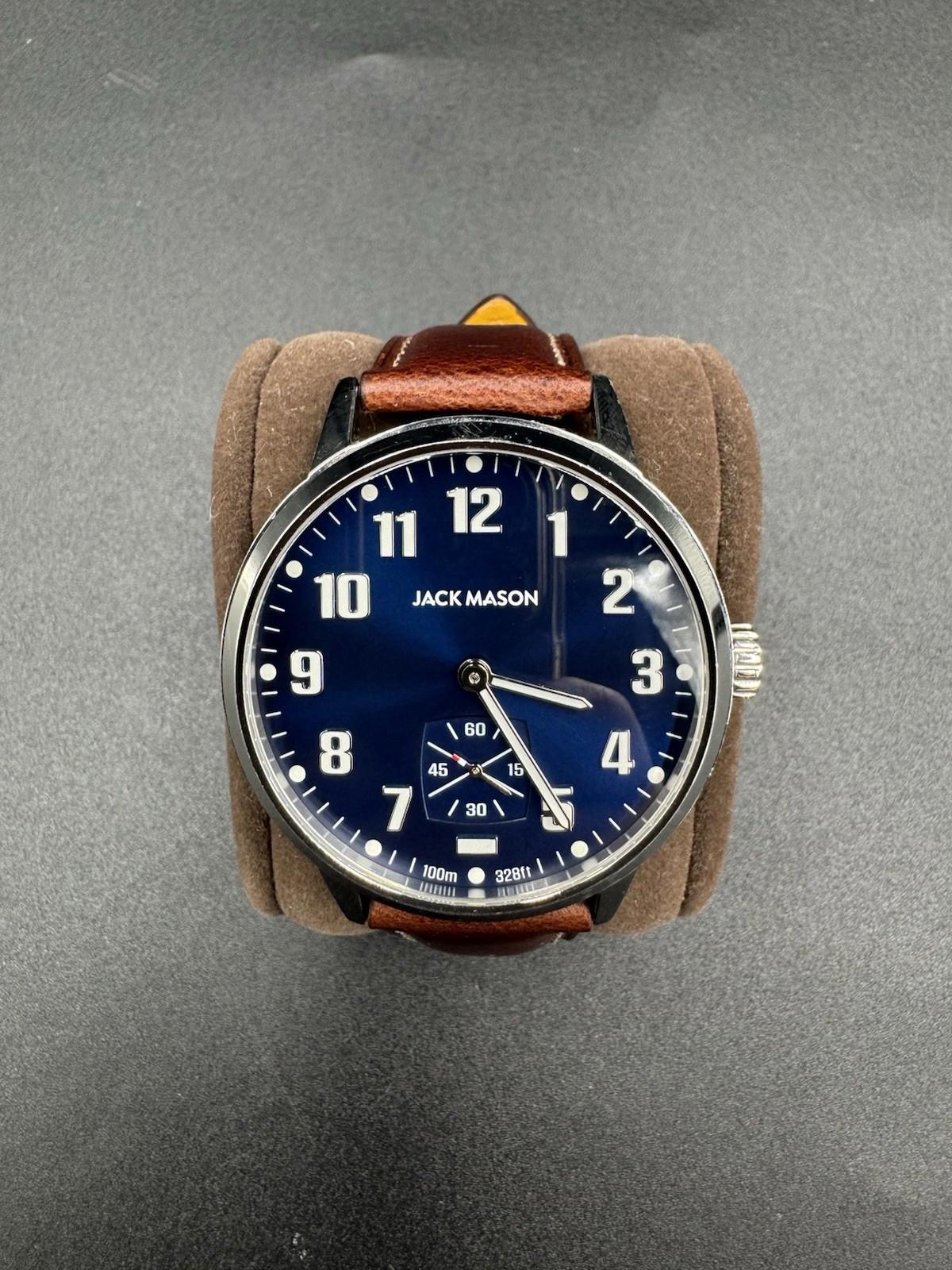 Jack Mason Field Sub Second Quartz 38mm Leather Strap - JM-F111-003 | Great Cond