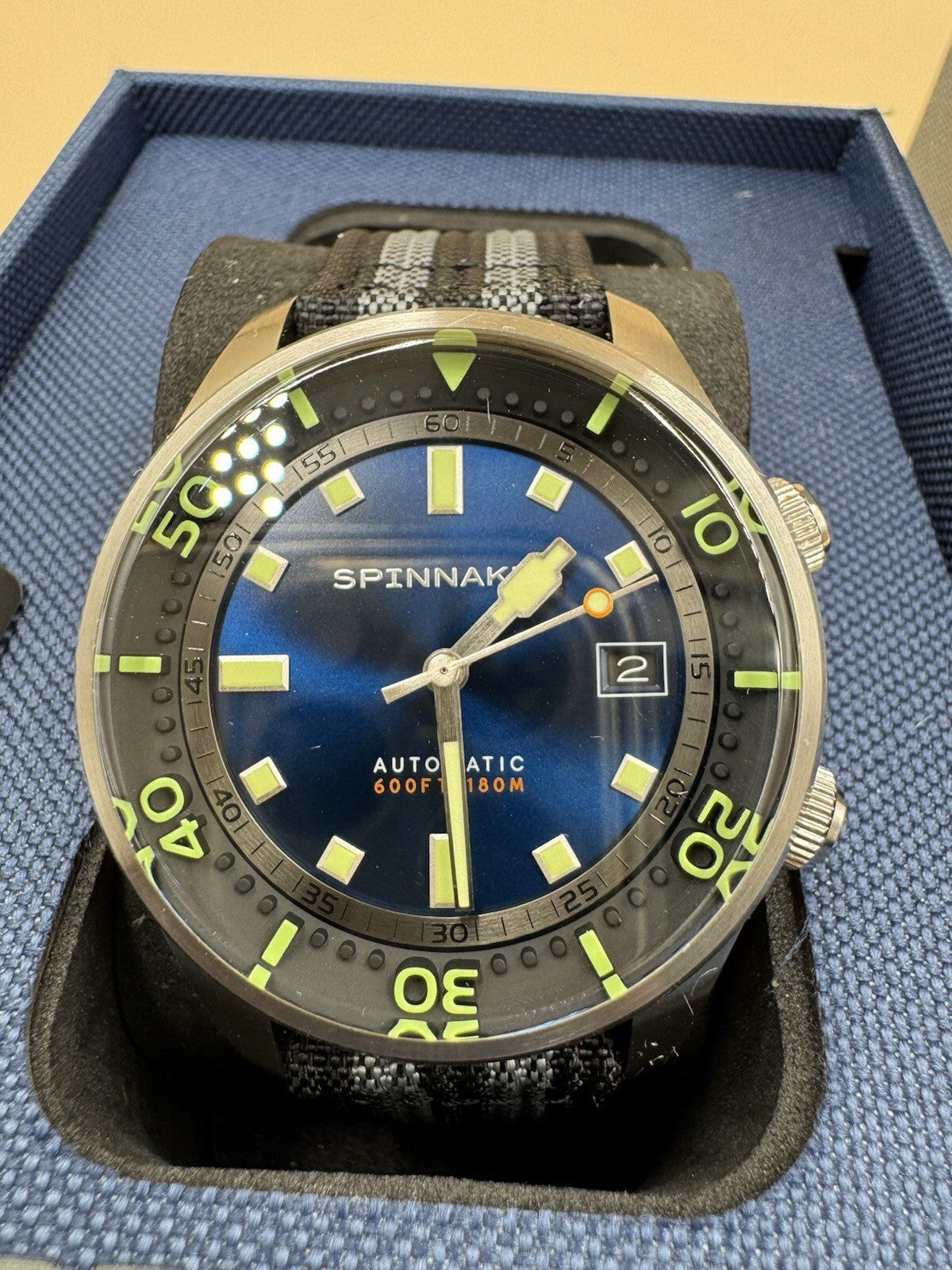 Spinnaker Bradner Stainless Steel Case Blue Dial Men's Watch SP-5062 Very Good C