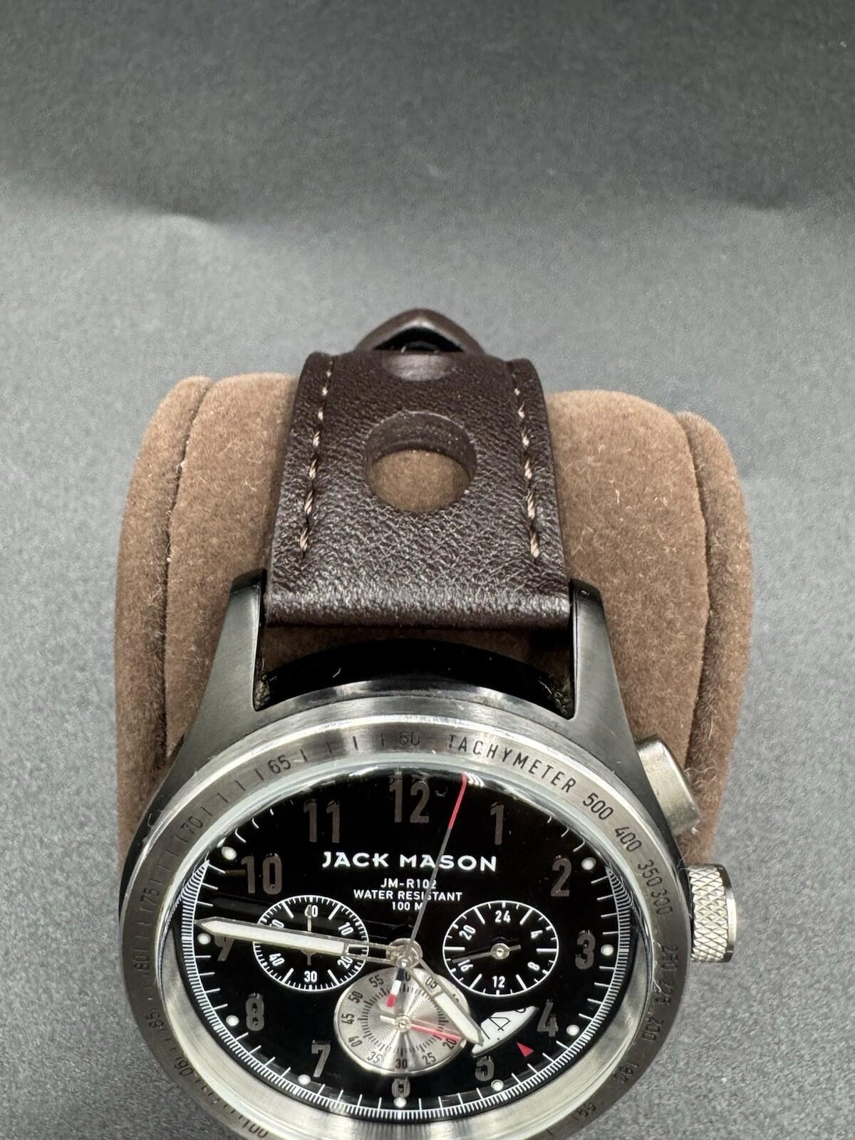 Jack Mason JM-R102-010 Men's Racing Chronograph Watch Japanese Movement Silver M