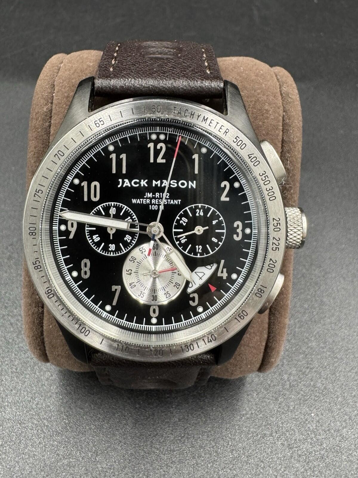 Jack Mason JM-R102-010 Men's Racing Chronograph Watch Japanese Movement Silver M