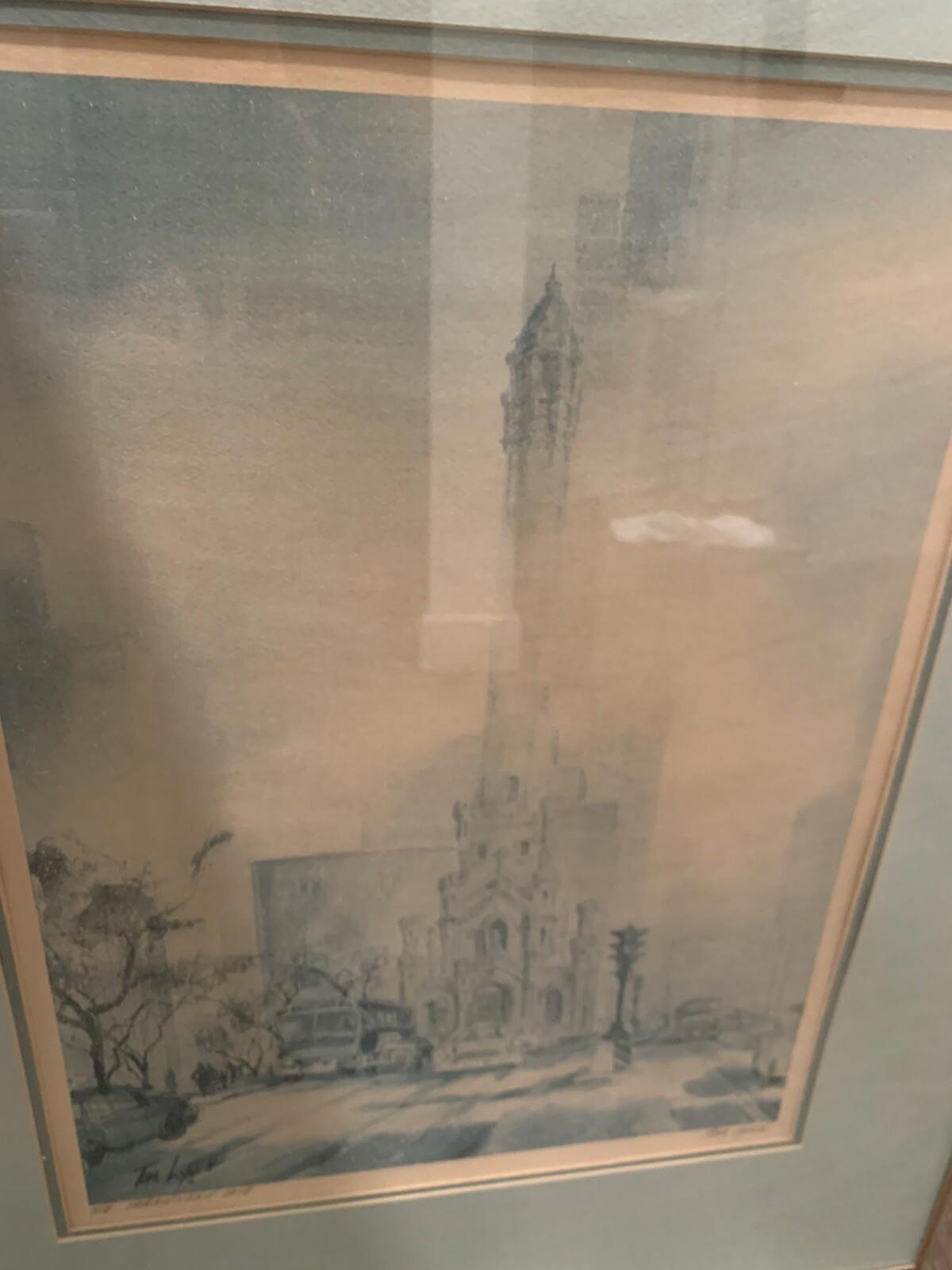 Tom Lynch Framed & Dbl. Matted The Magnificent Mile Chicago
