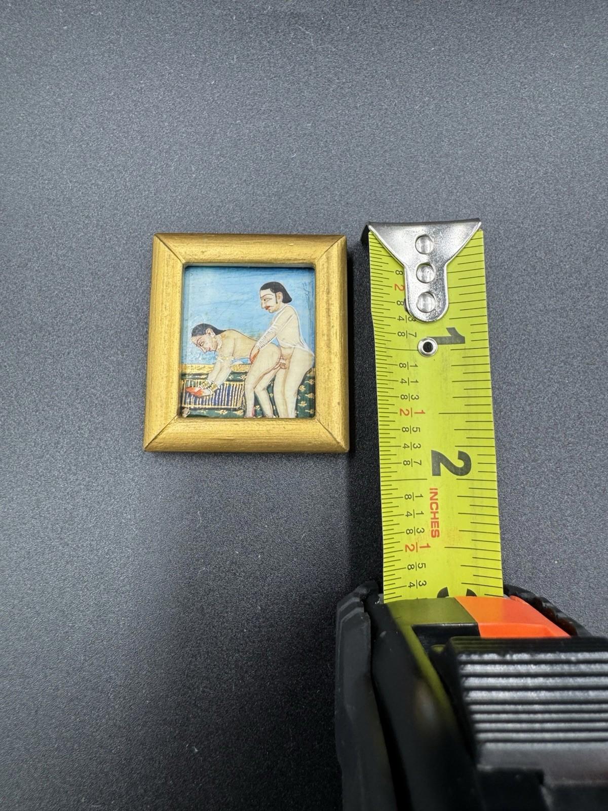 Mughal Miniature Erotic Painting Framed Indian Kama Sutra