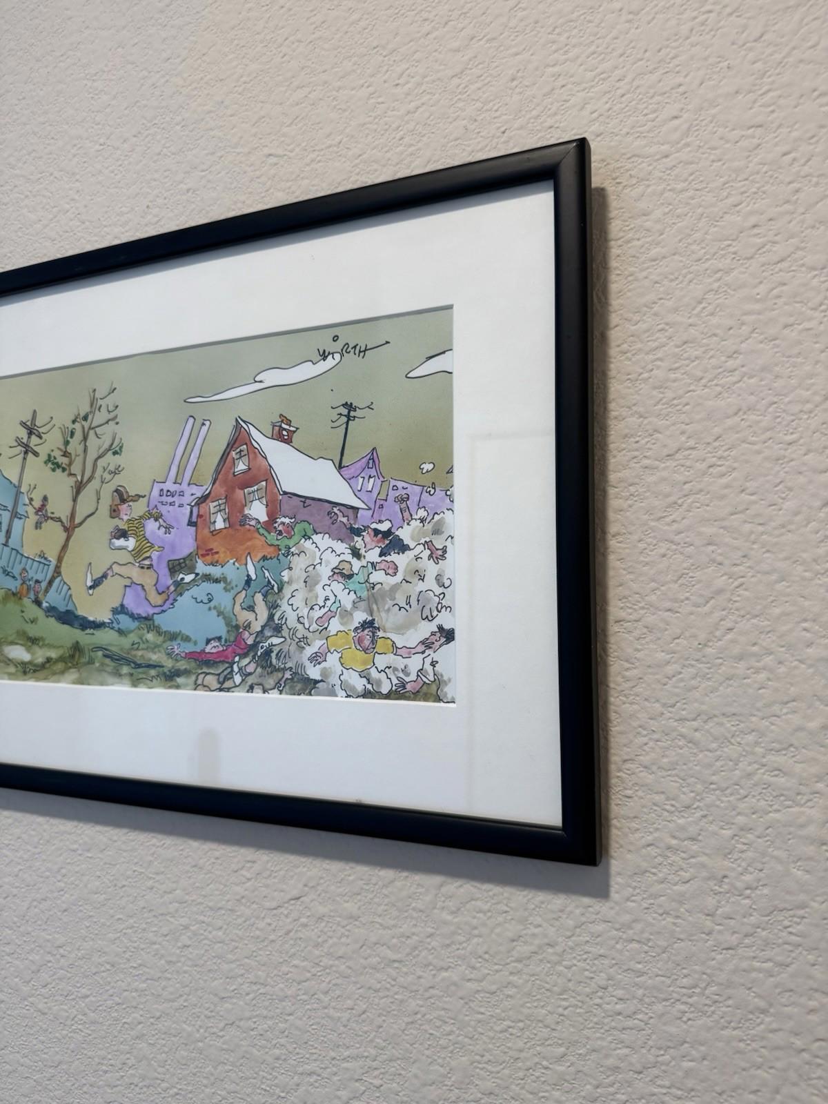 Cliff Wirth Signed Original Cartoon Art Framed One of One