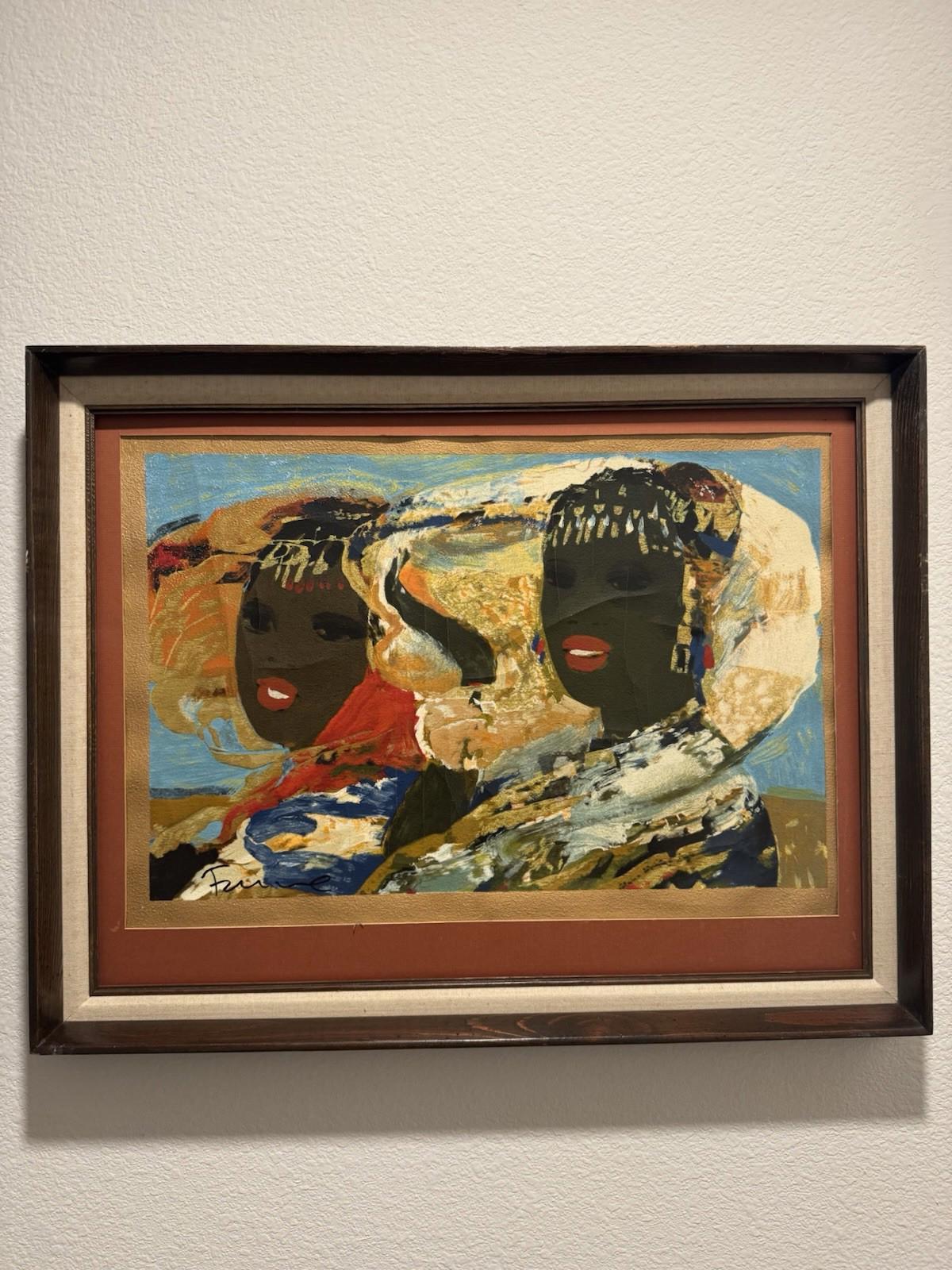 Salvatore Fiume Somale Painting P.A. Controlled Fauve Stamp