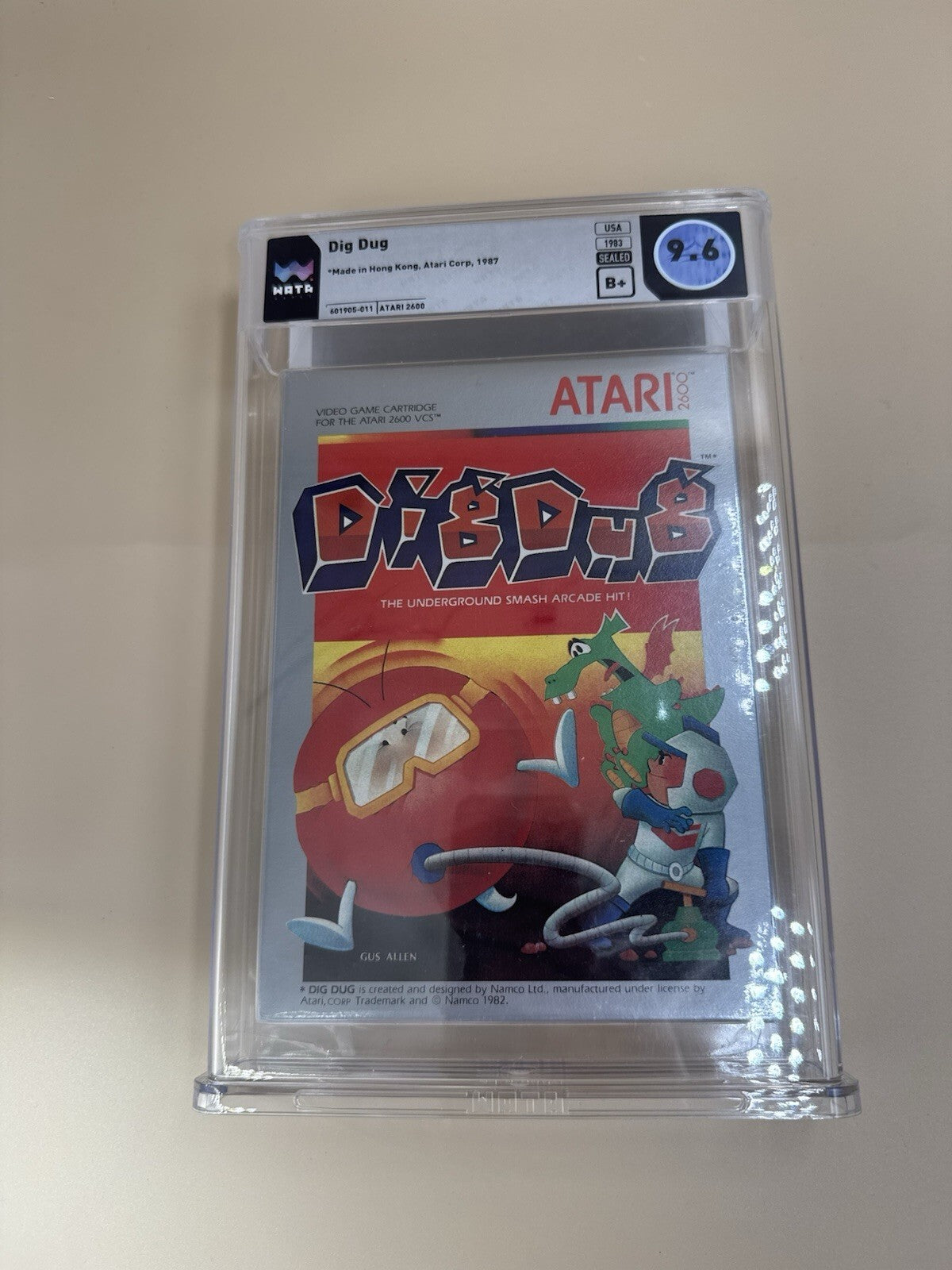 Dig Dug Atari 2600 Video Game Wata Graded 9.6 Gem Seal B+ 1983 Release - Rare VG