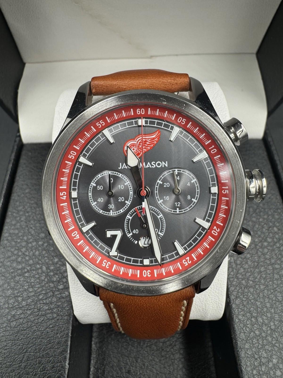 Jack Mason Ted Lindsay #7 Limited Edition Detroit Red Wings Chronograph Watch JM